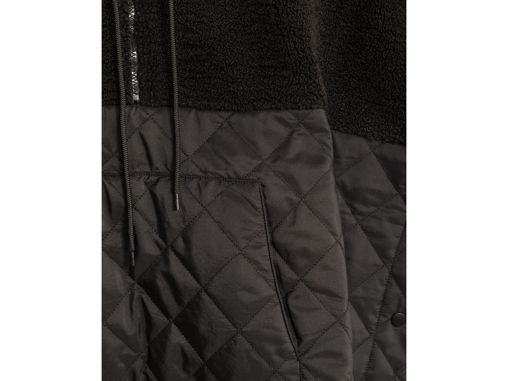 Combo Quilted Hooded Poncho — Image 5