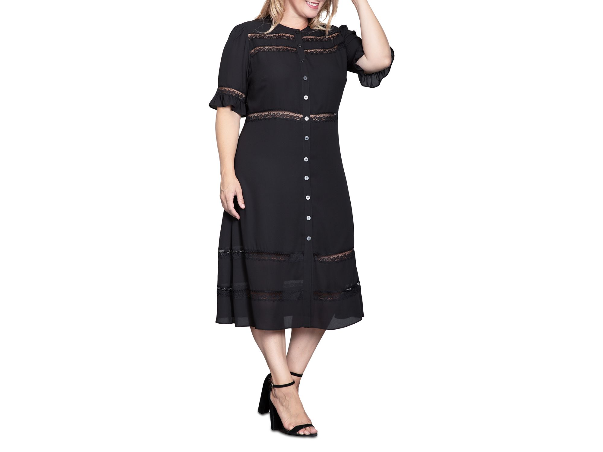 Button Front Midi Dress — Image 3