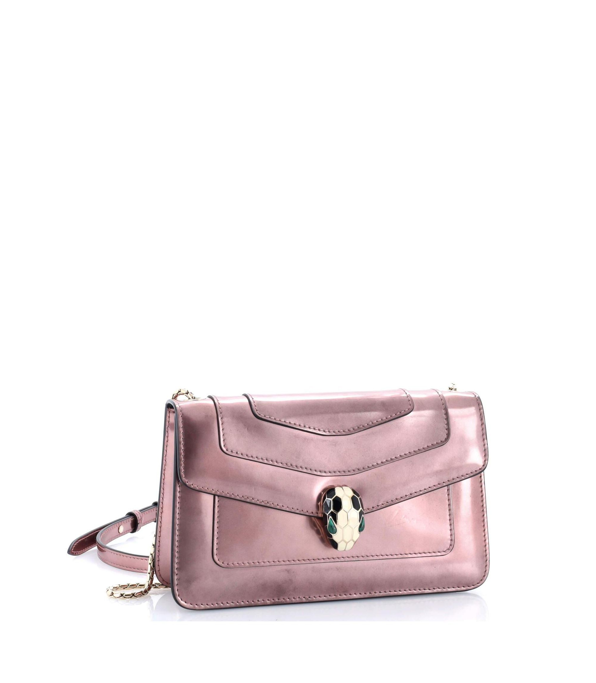 Small Serpenti Forever Shoulder Bag Metallic Leather — Image 4