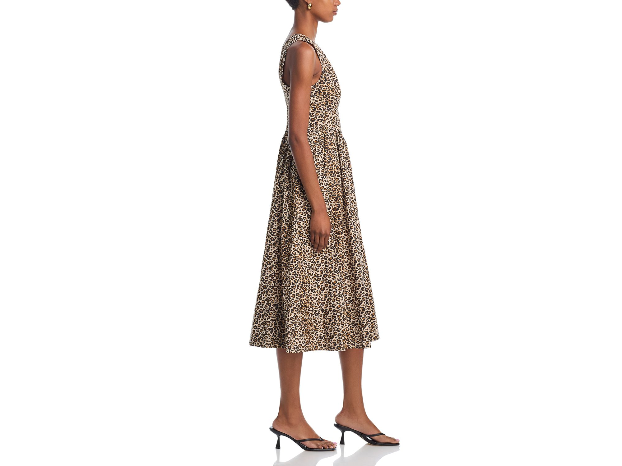 Sleeveless Animal Print Midi Dress - Exclusive — Image 5
