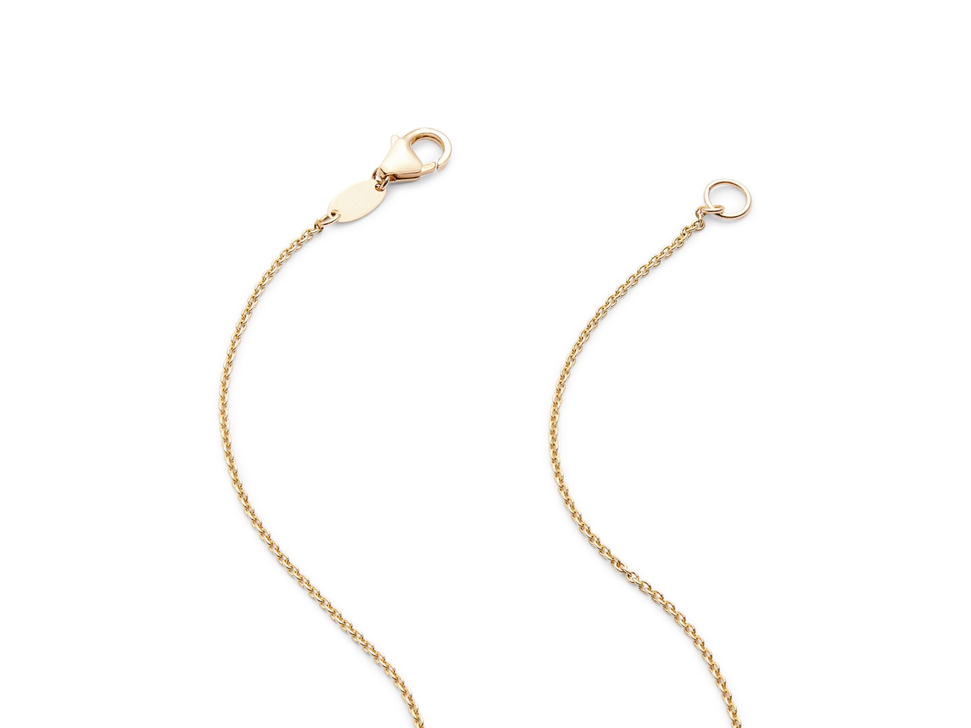 14K Yellow Gold Diamond Circle Pendant Necklace, 16" — Image 3