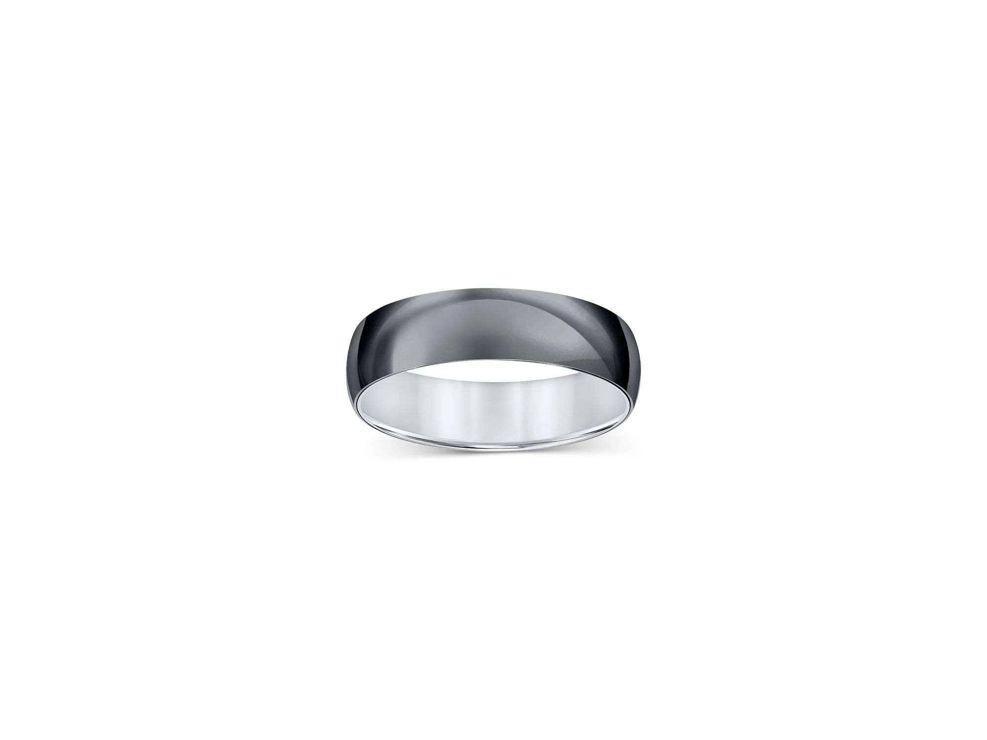 Men's Band in Black & White Titanium — Image 3