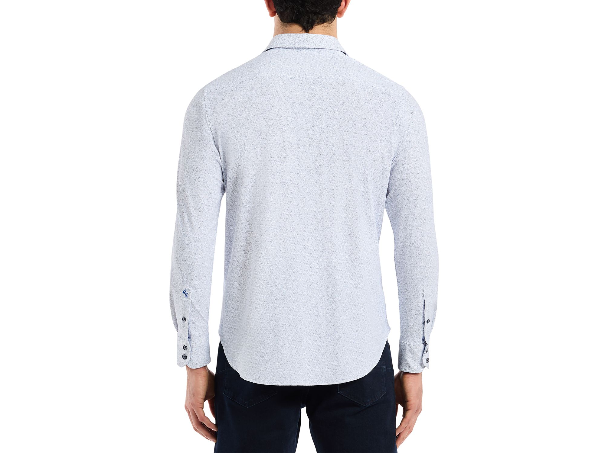Asterik Knit Button Down Shirt — Image 4