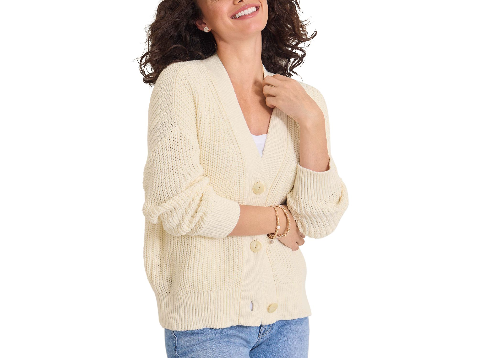 Zoe Shaker Stitch Cardigan — Image 4