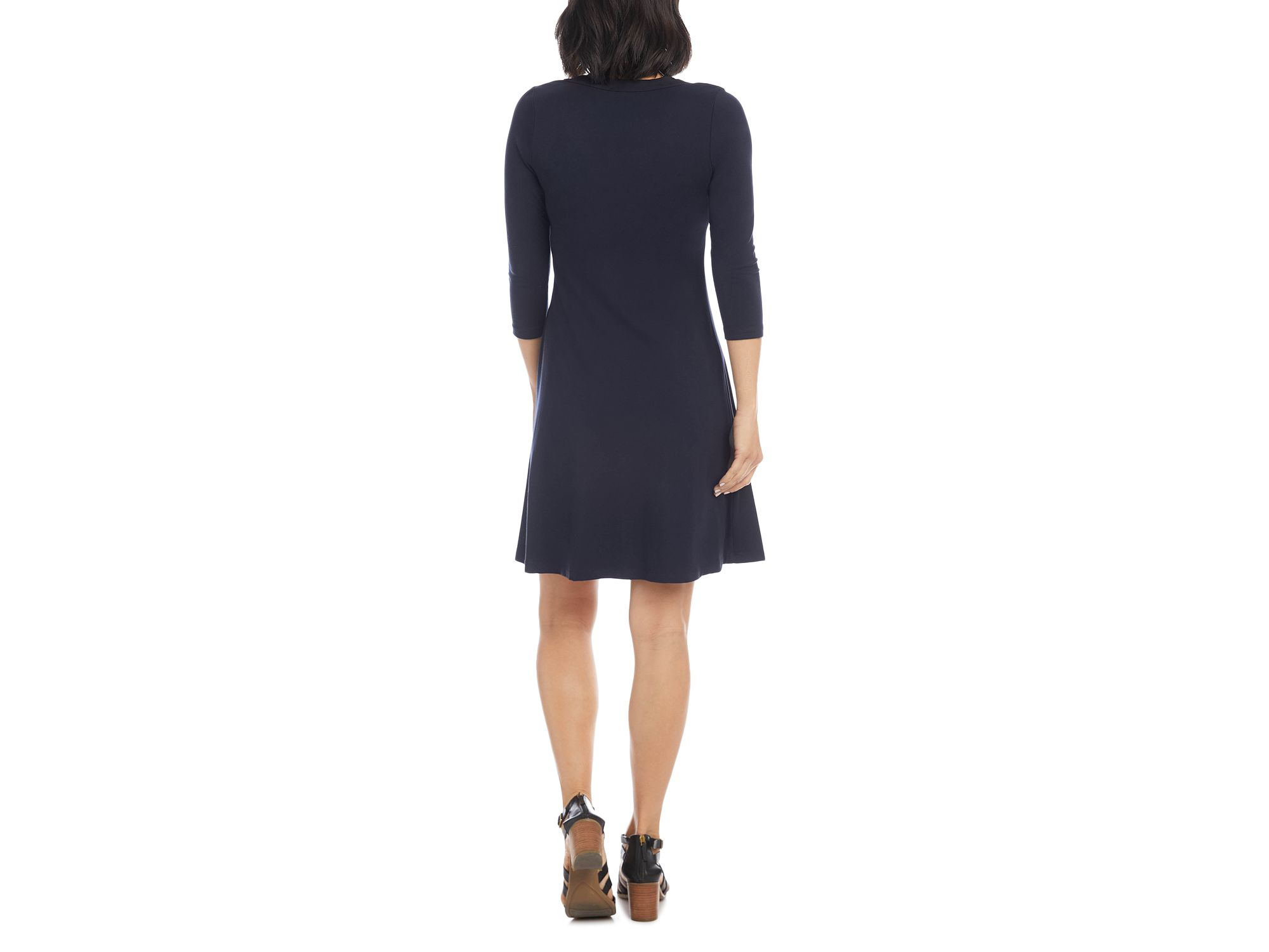 Petites Scoop Neck A Line Dress — Image 3