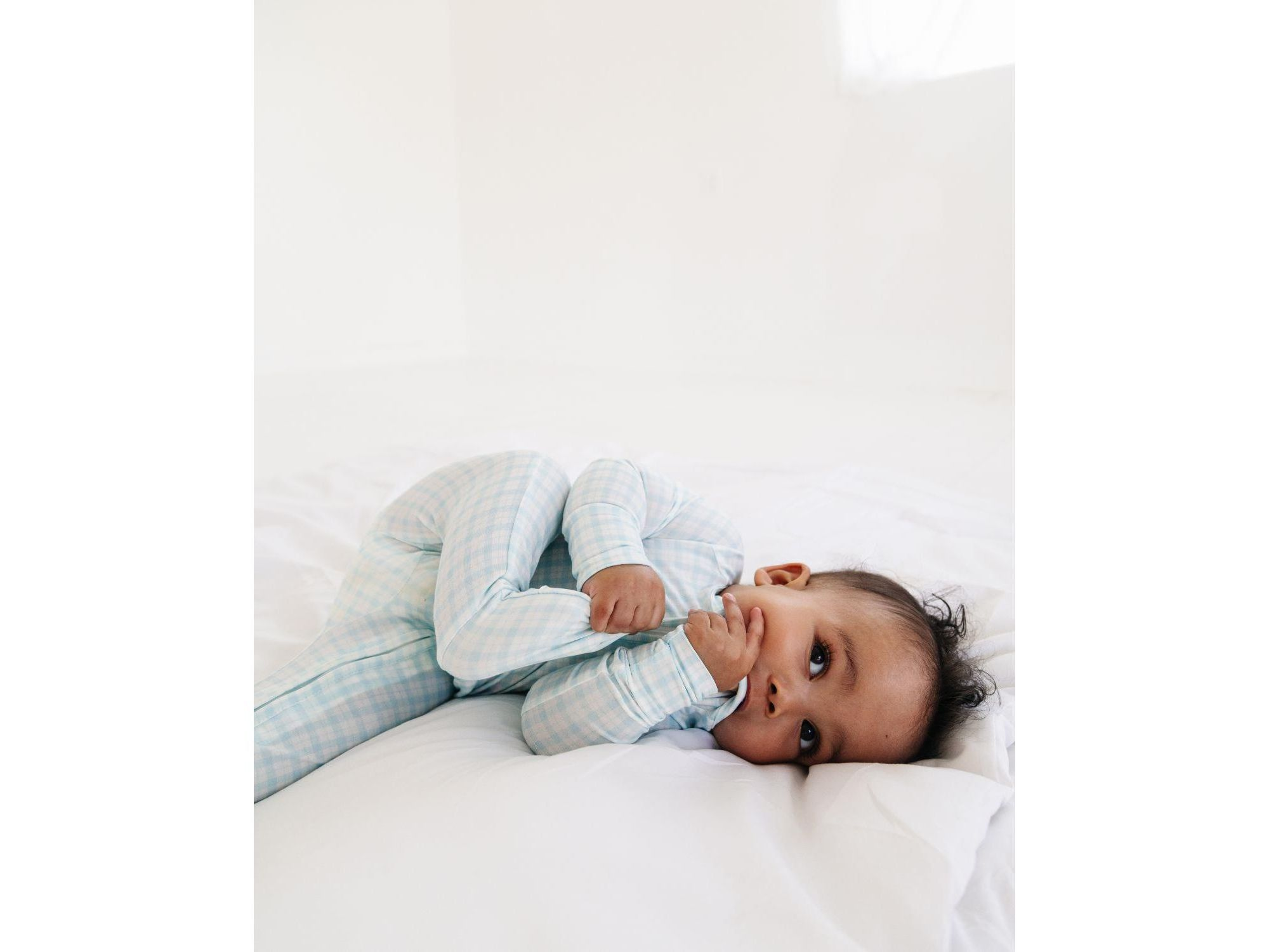 Boys' Coastal Check Bamboo Sleeper - Baby — Image 4