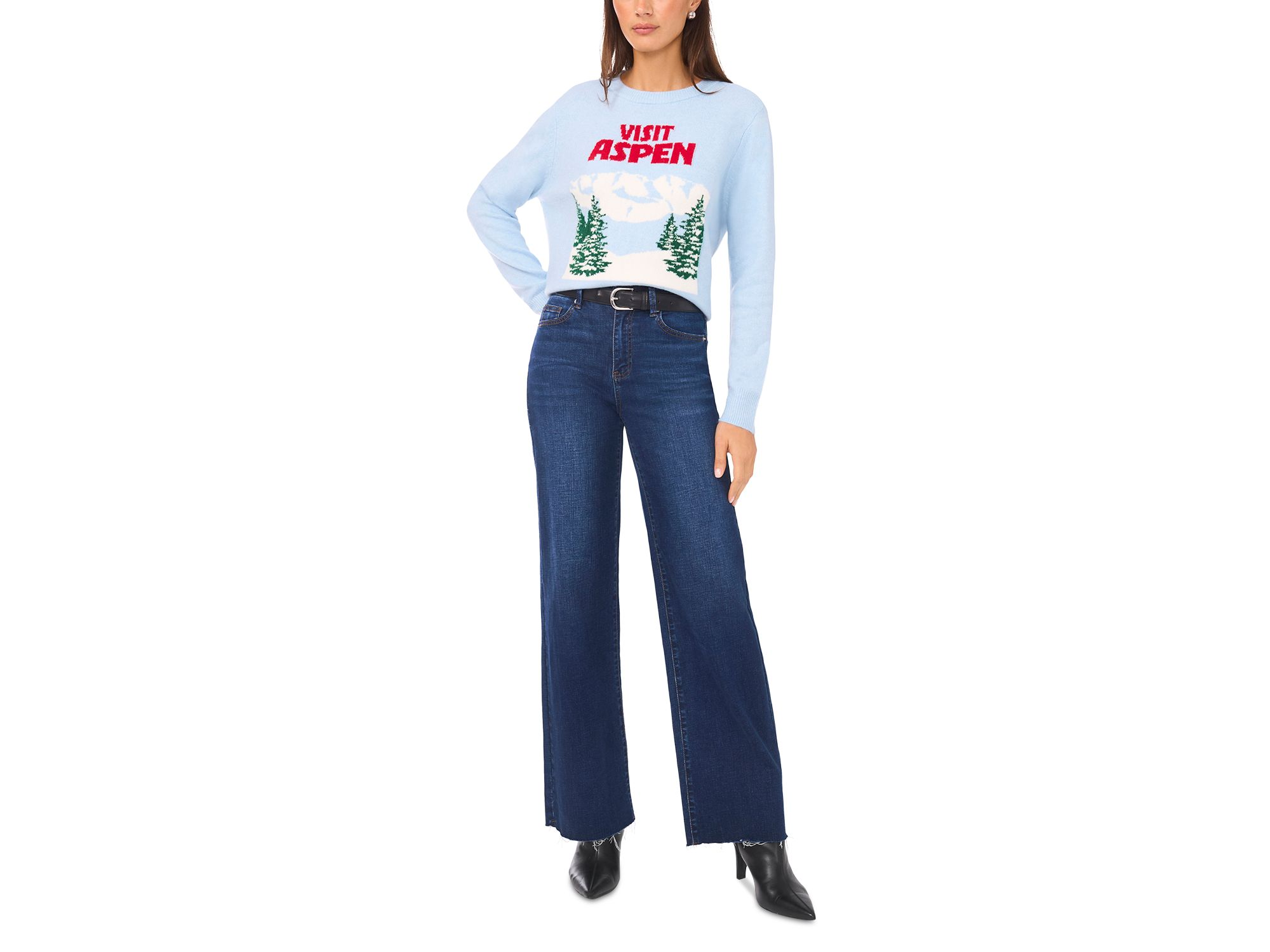 Visit Aspen Motif Crewneck Sweater — Image 3