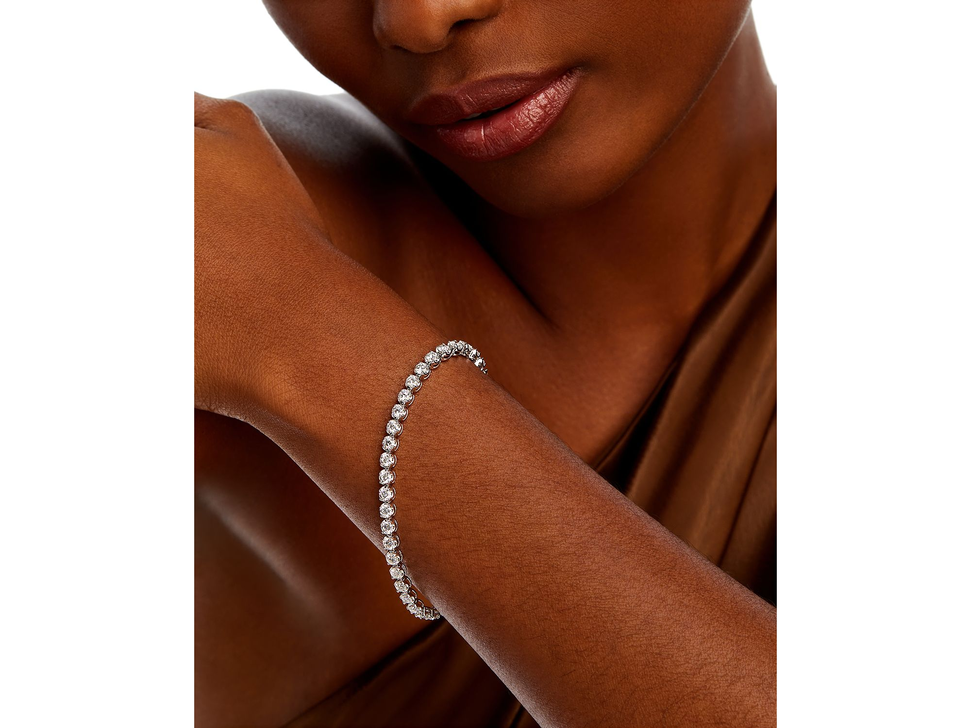 Certified Colorless Diamond Tennis Bracelet Collection in 14K White Gold, 2.0-10.0 tcw — Image 4