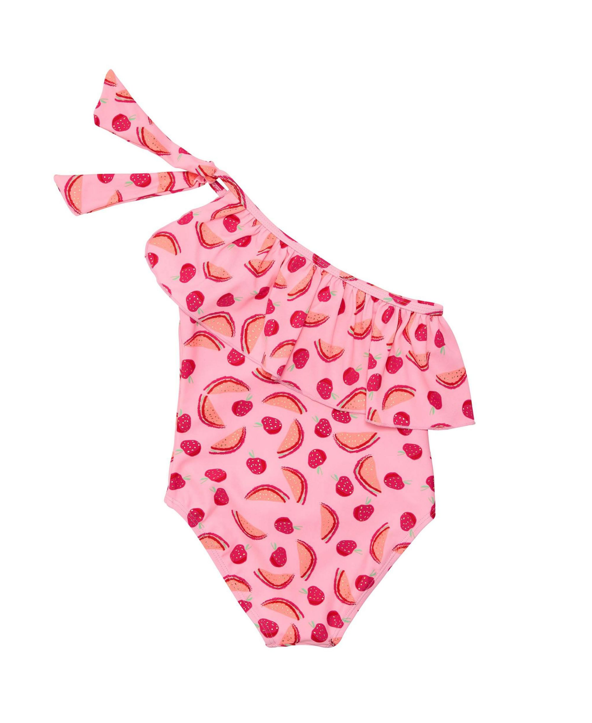 Berry Sweet One Shoulder Swimsuit - Big Kid — Image 4