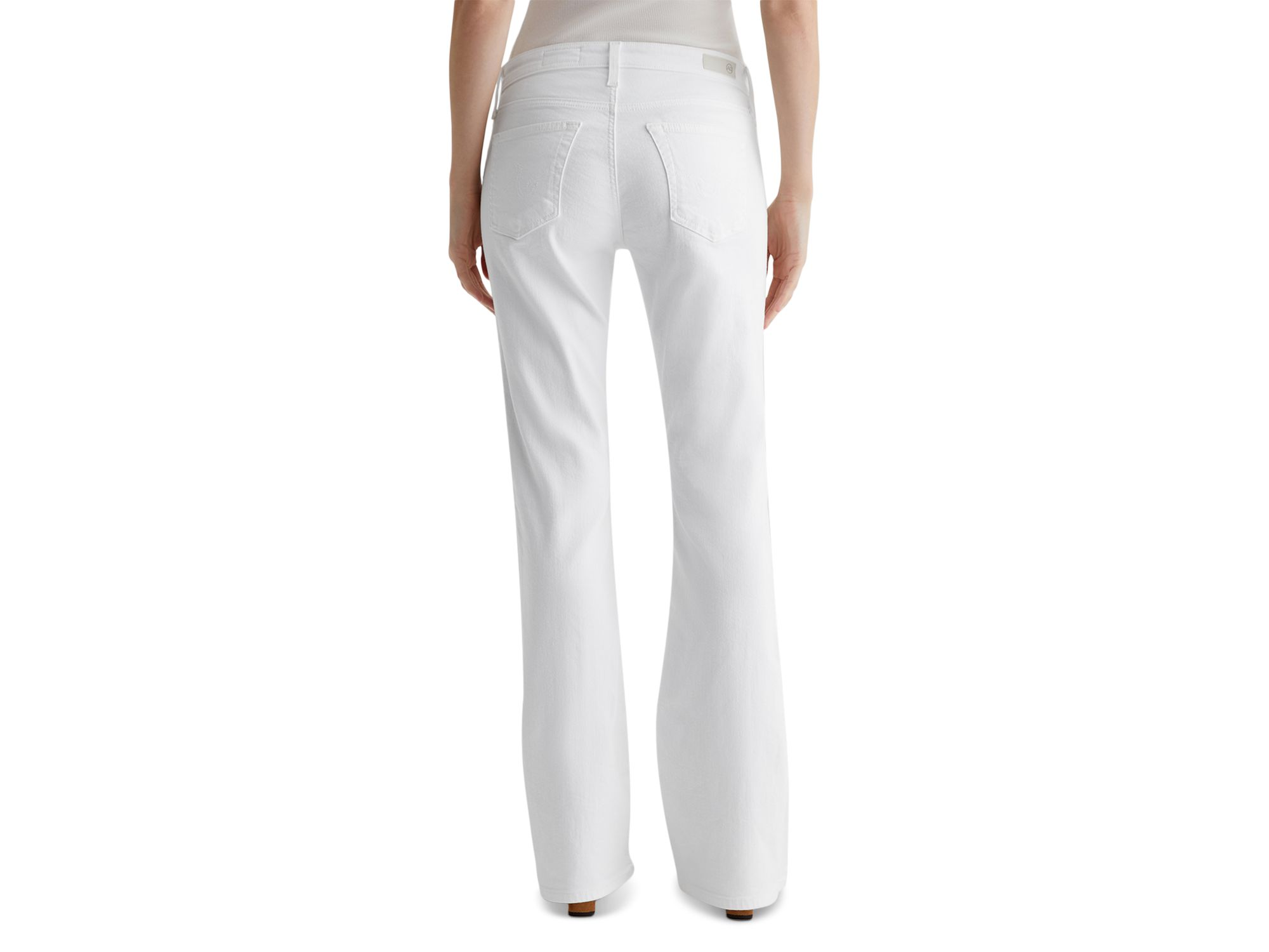 Angel Low Rise Bootcut Jeans in Gallery White — Image 6