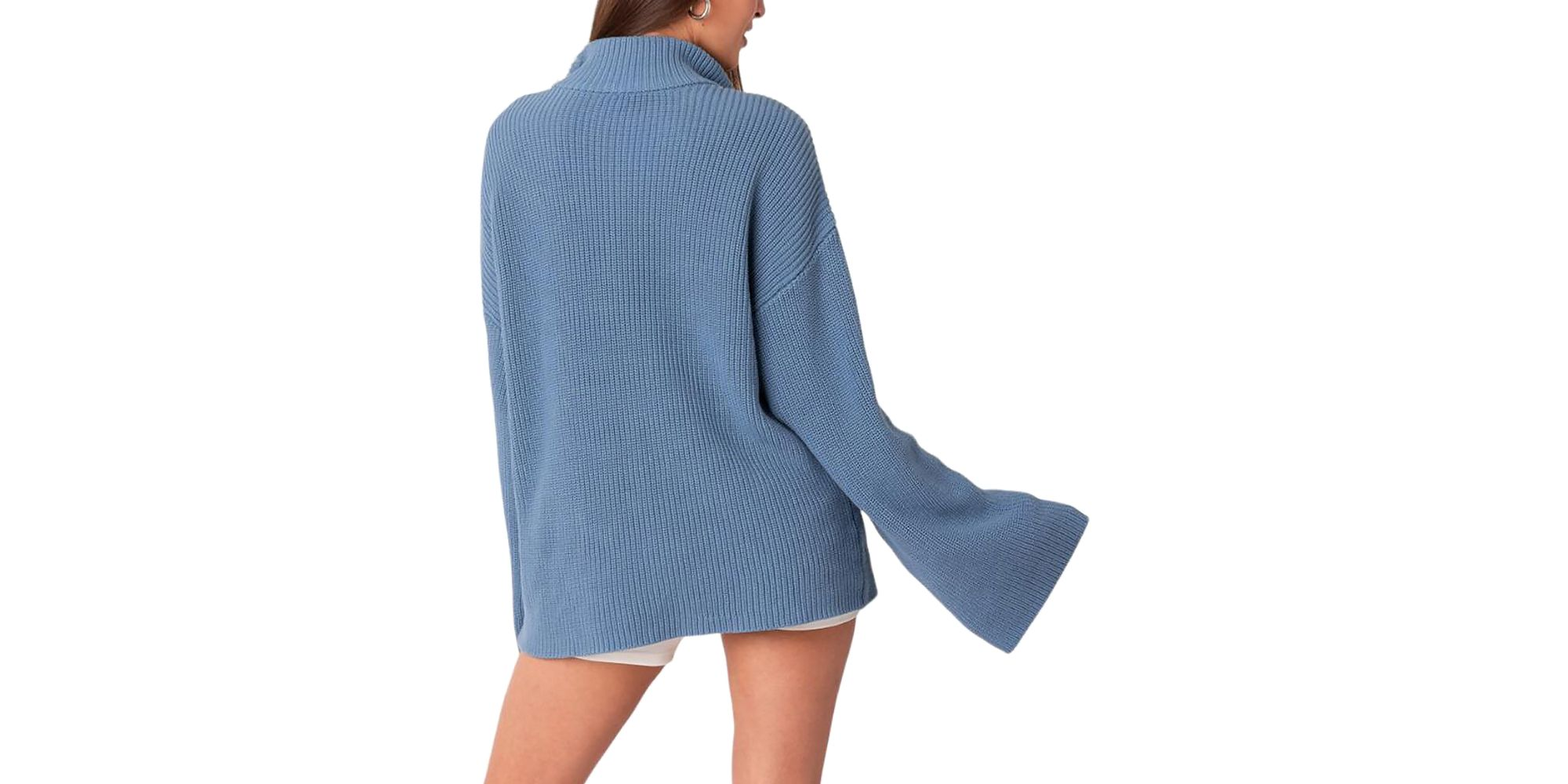 Amour High Neck Oversized Zip Sweater — Image 3