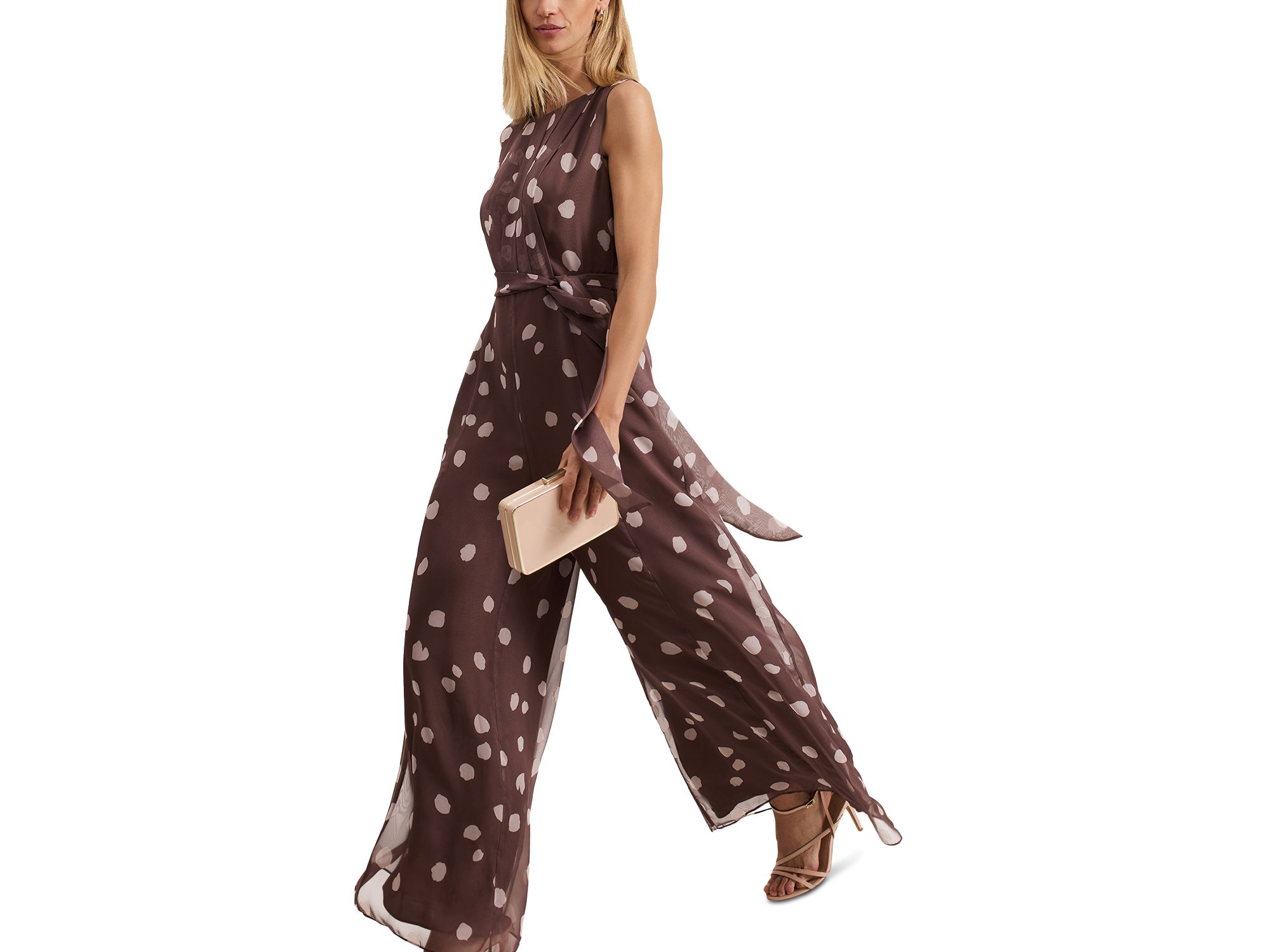 Maxine Chiffon Dot Print Jumpsuit — Image 7