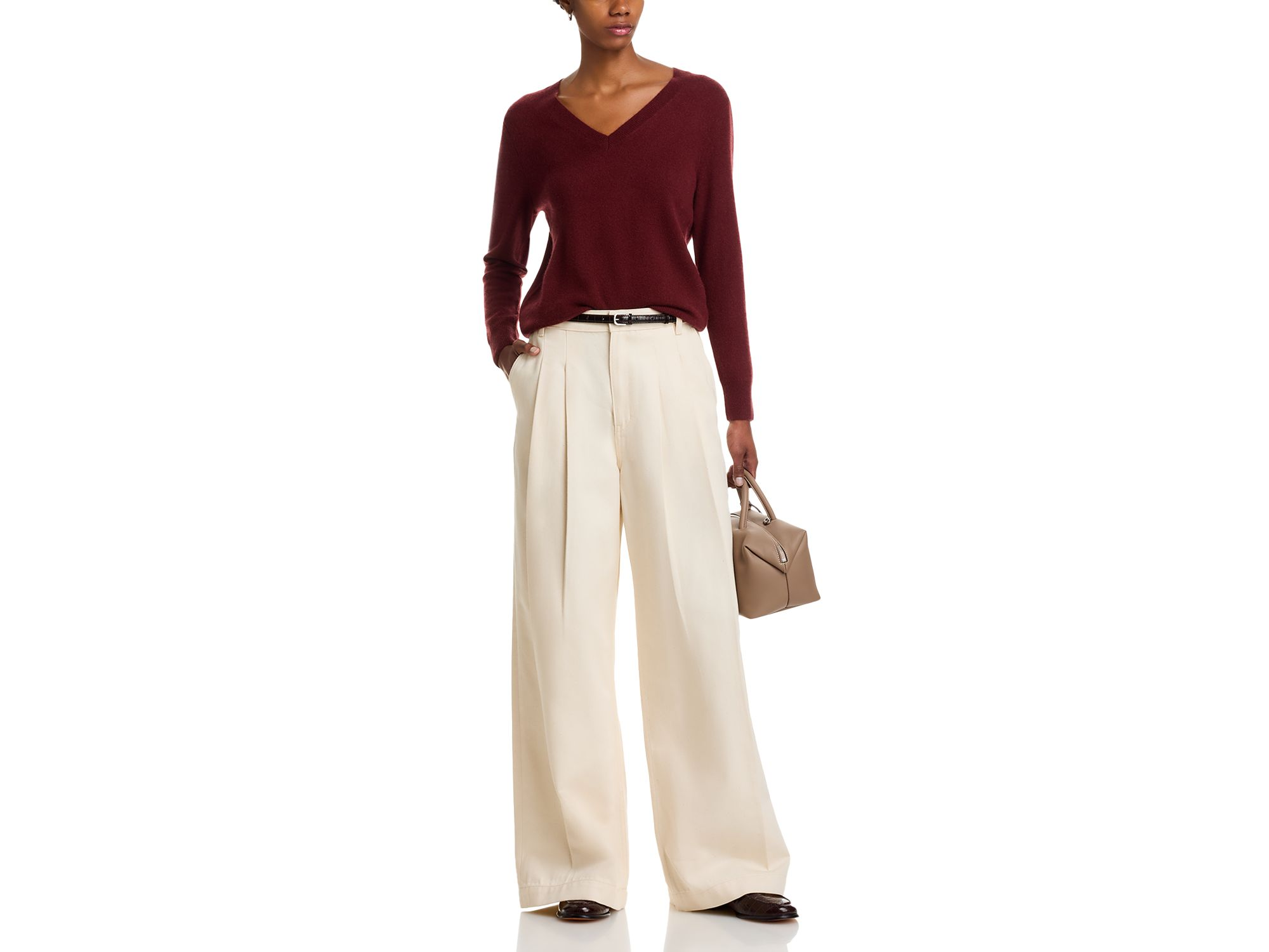 100% Cashmere V Neck Sweater - Exclusive — Image 4