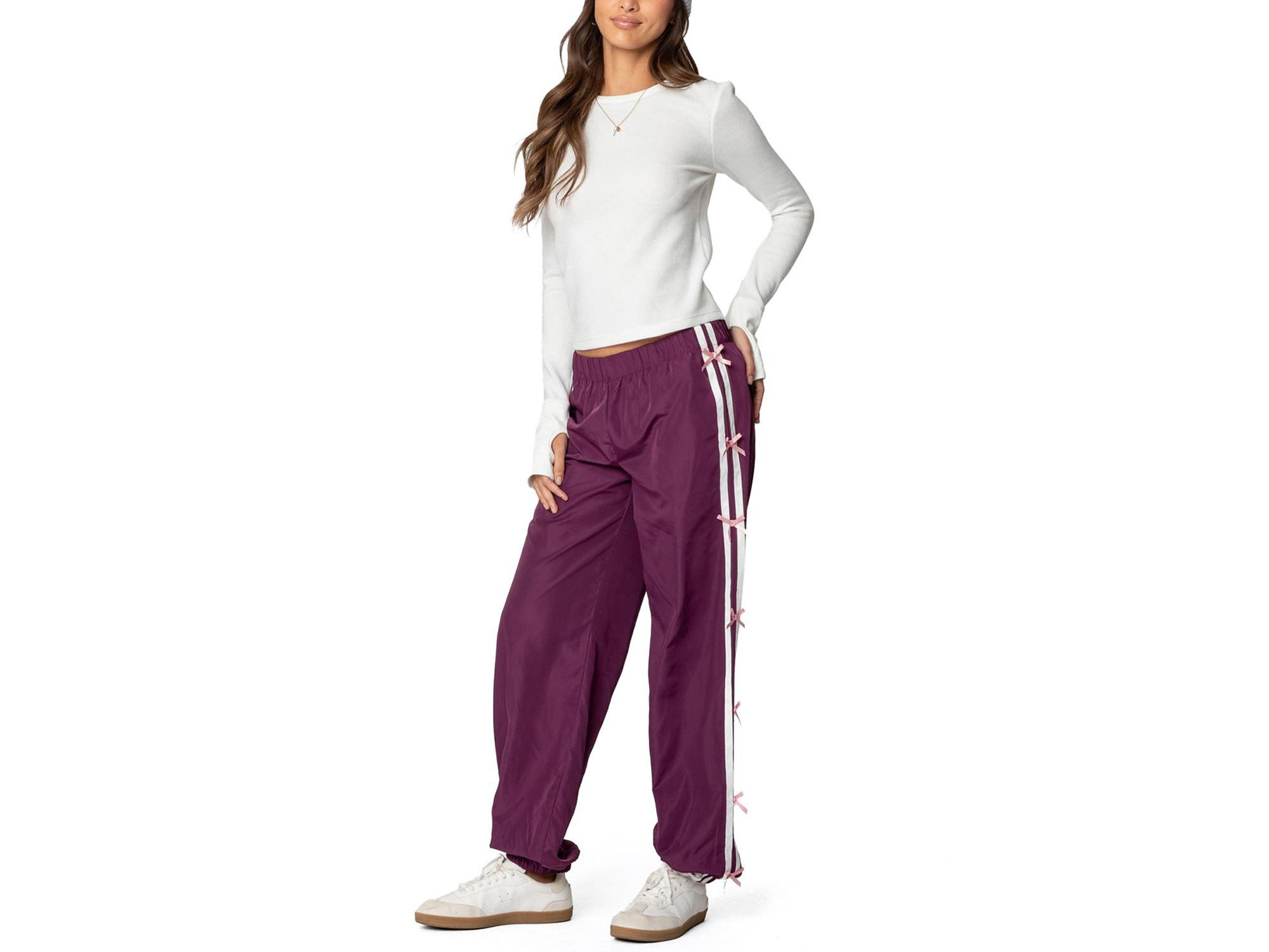 Bow Stripe Nylon Track Pants — Image 3