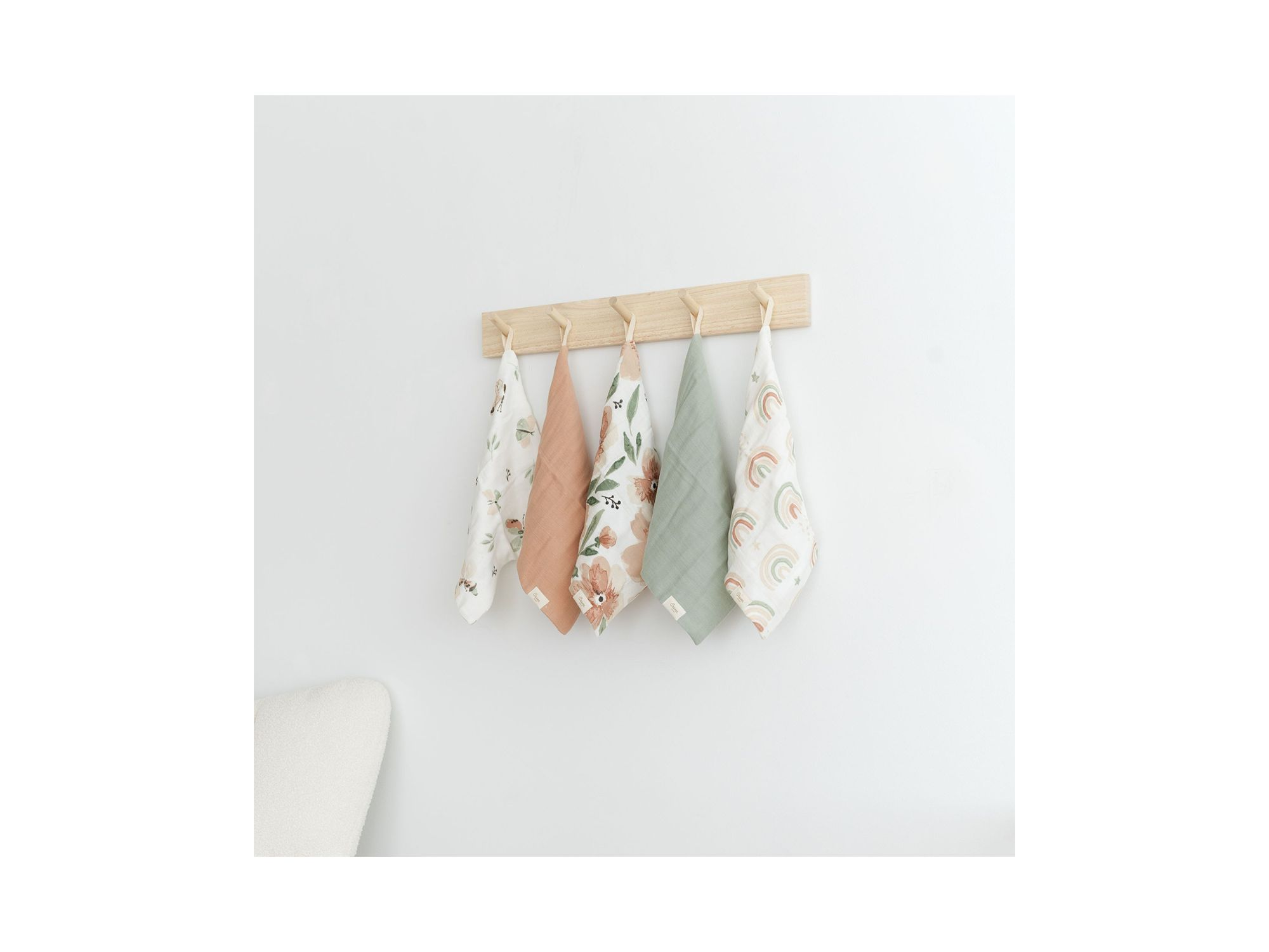 Parker Floral Baby Washcloths, 5 Pack — Image 7
