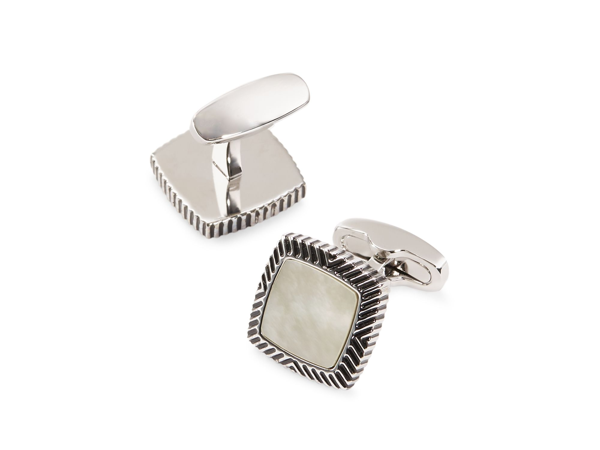 Mother of Pearl Square Cufflinks - Image 1