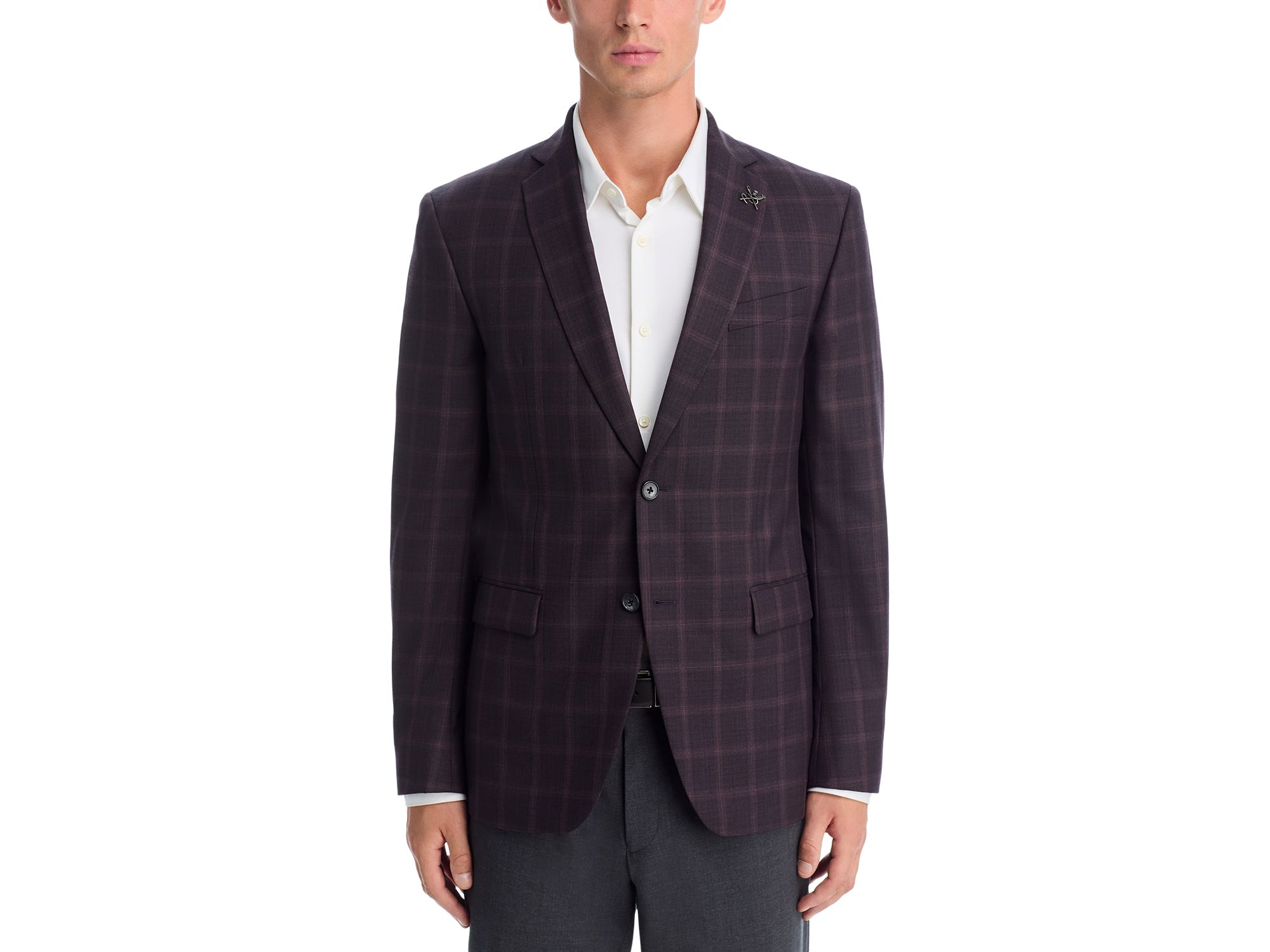 Slim Fit Tonal Plaid Sport Coat — Image 3