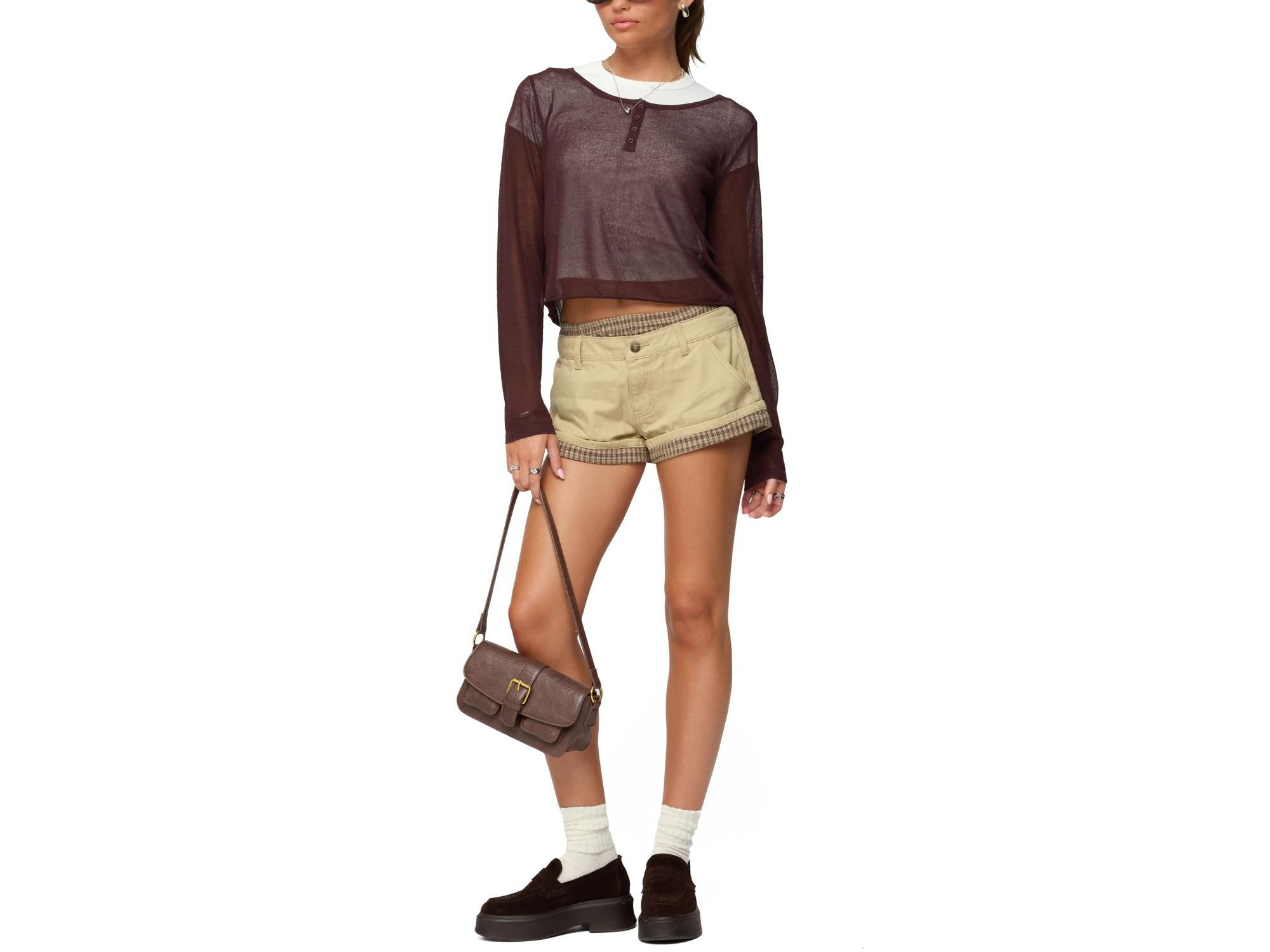 Kilian Sheer Knit Henley Top — Image 4