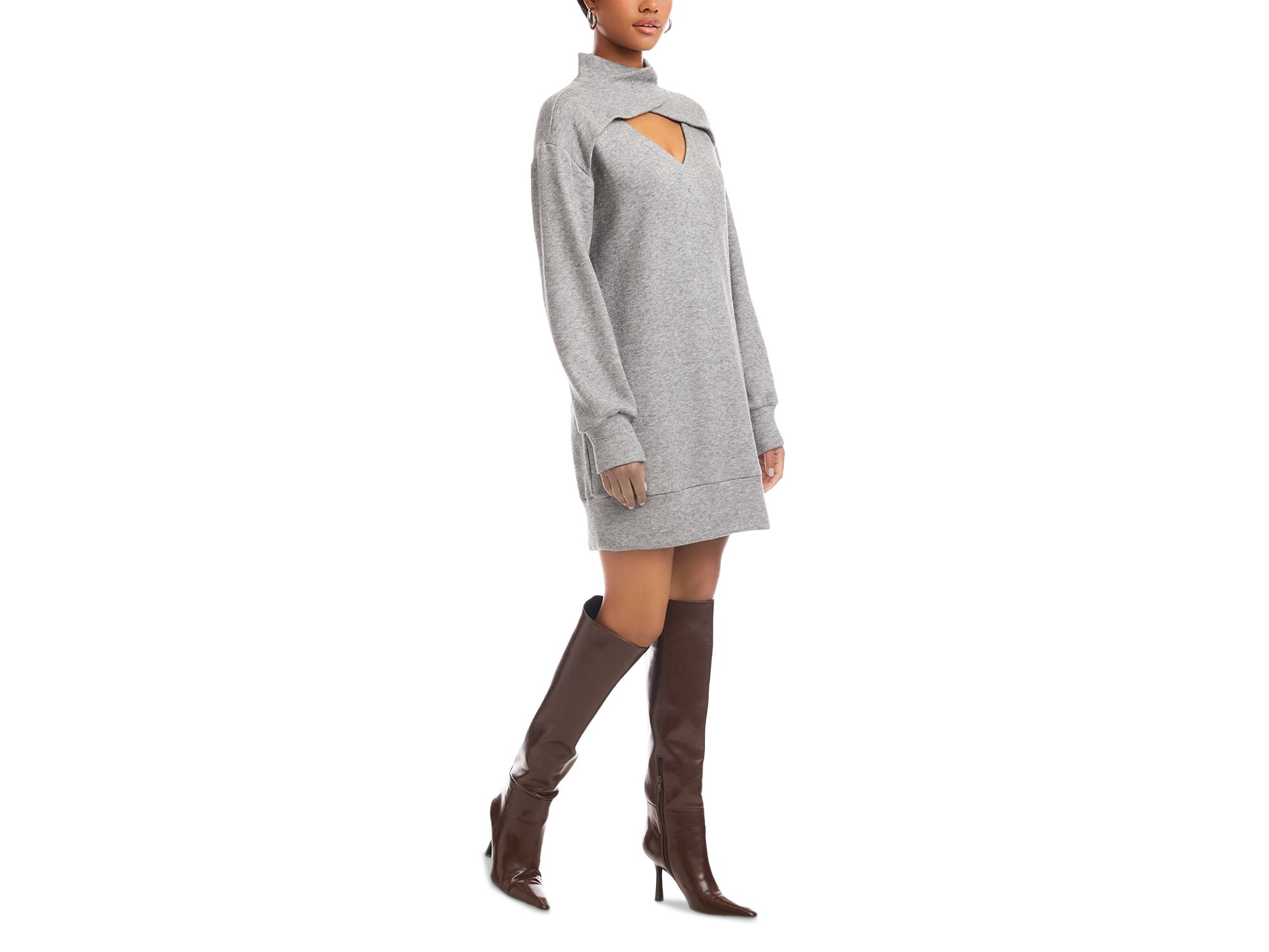 Claylee Crossover Turtleneck Dress — Image 6