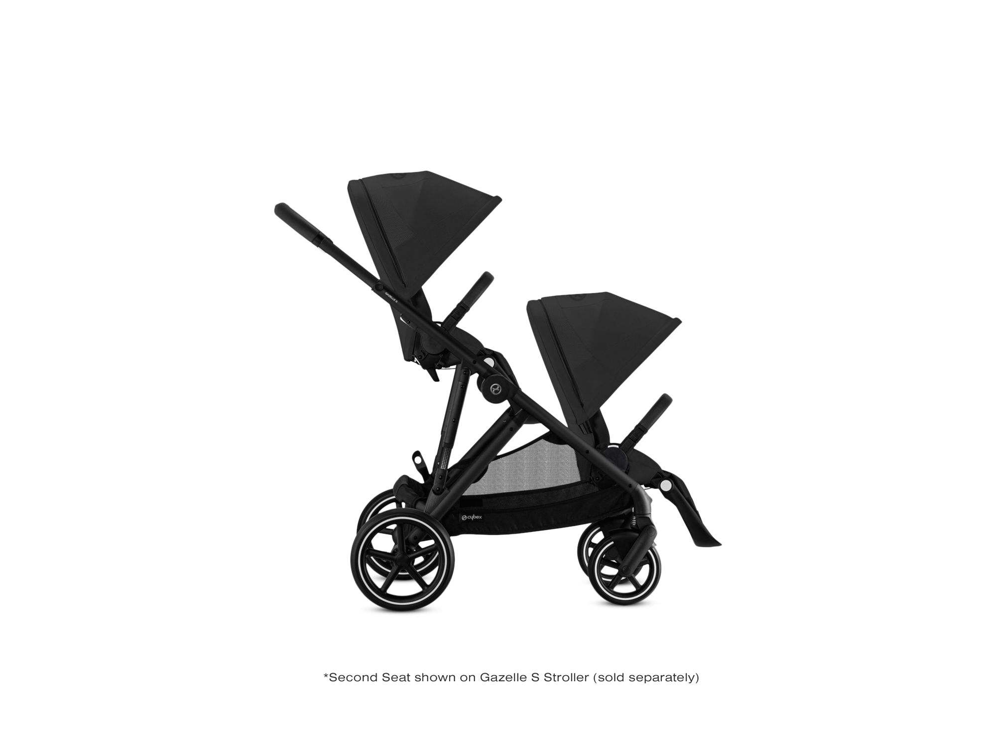 eGazelle/Gazelle S 2 Second Seat – Moon Black with Black Bumper Bar — Image 6