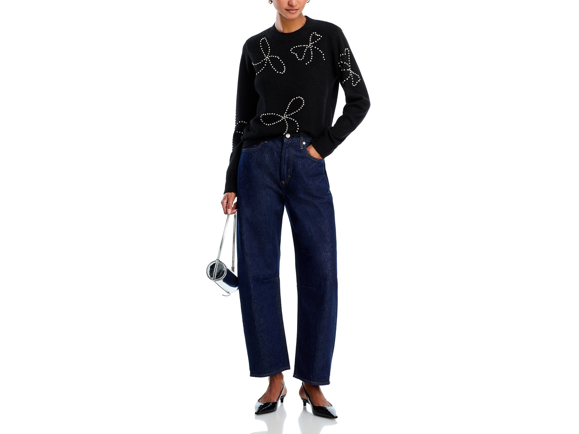 Rhinestone Bow Sweater - Exclusive — Image 4
