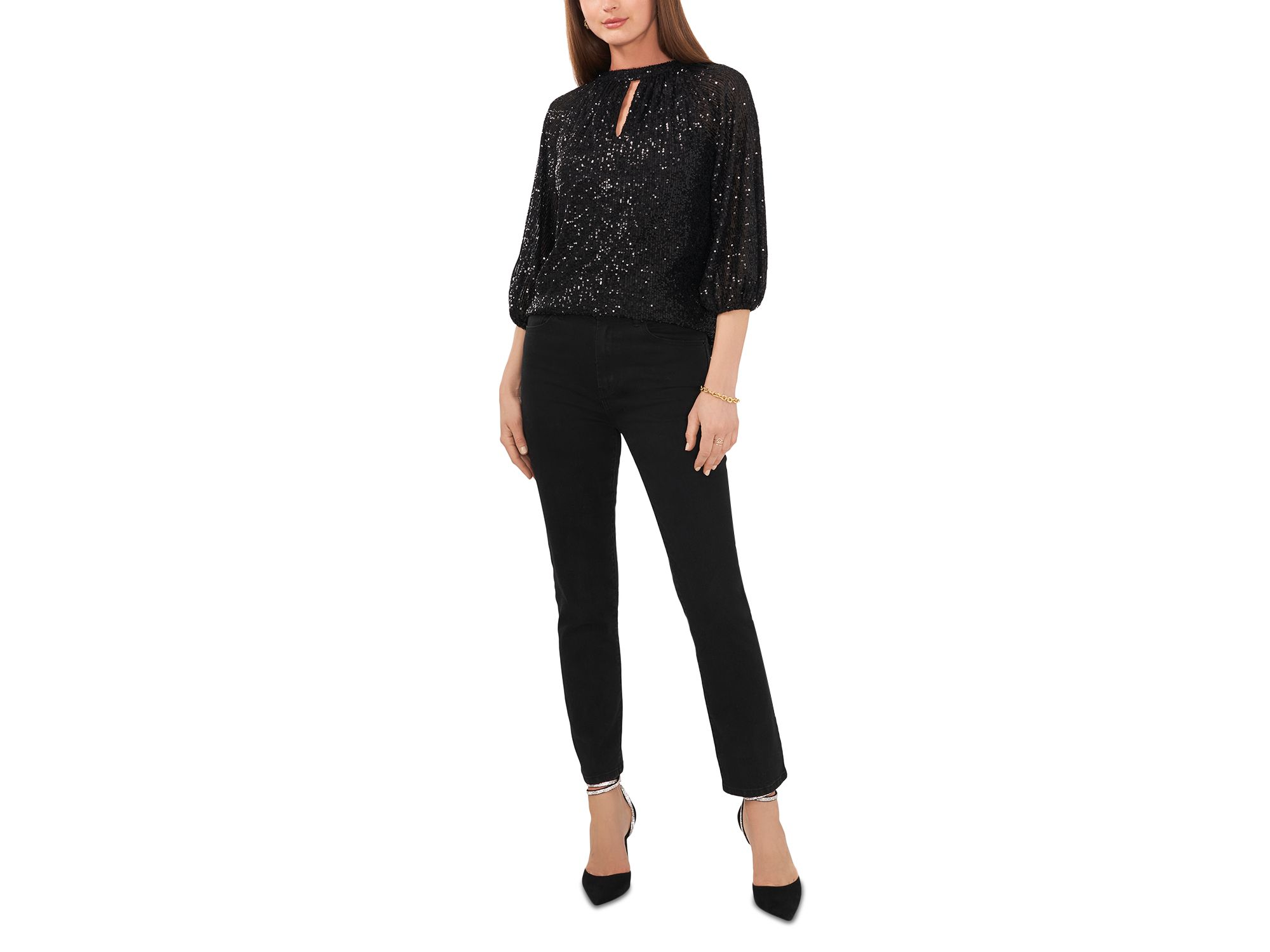 Raglan Sleeve Sequin Top — Image 4