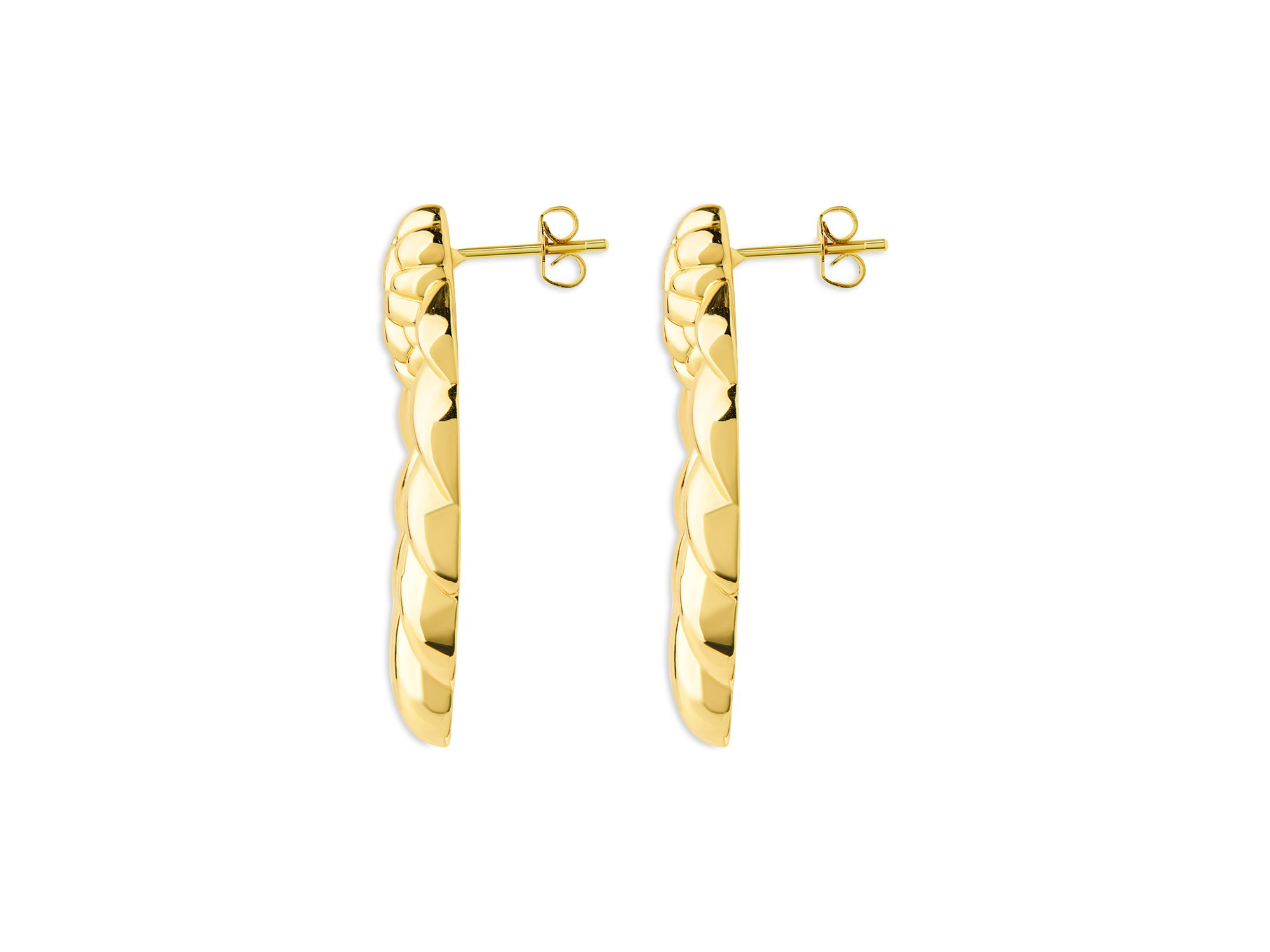 Enid Textured Drop Earrings — Image 5