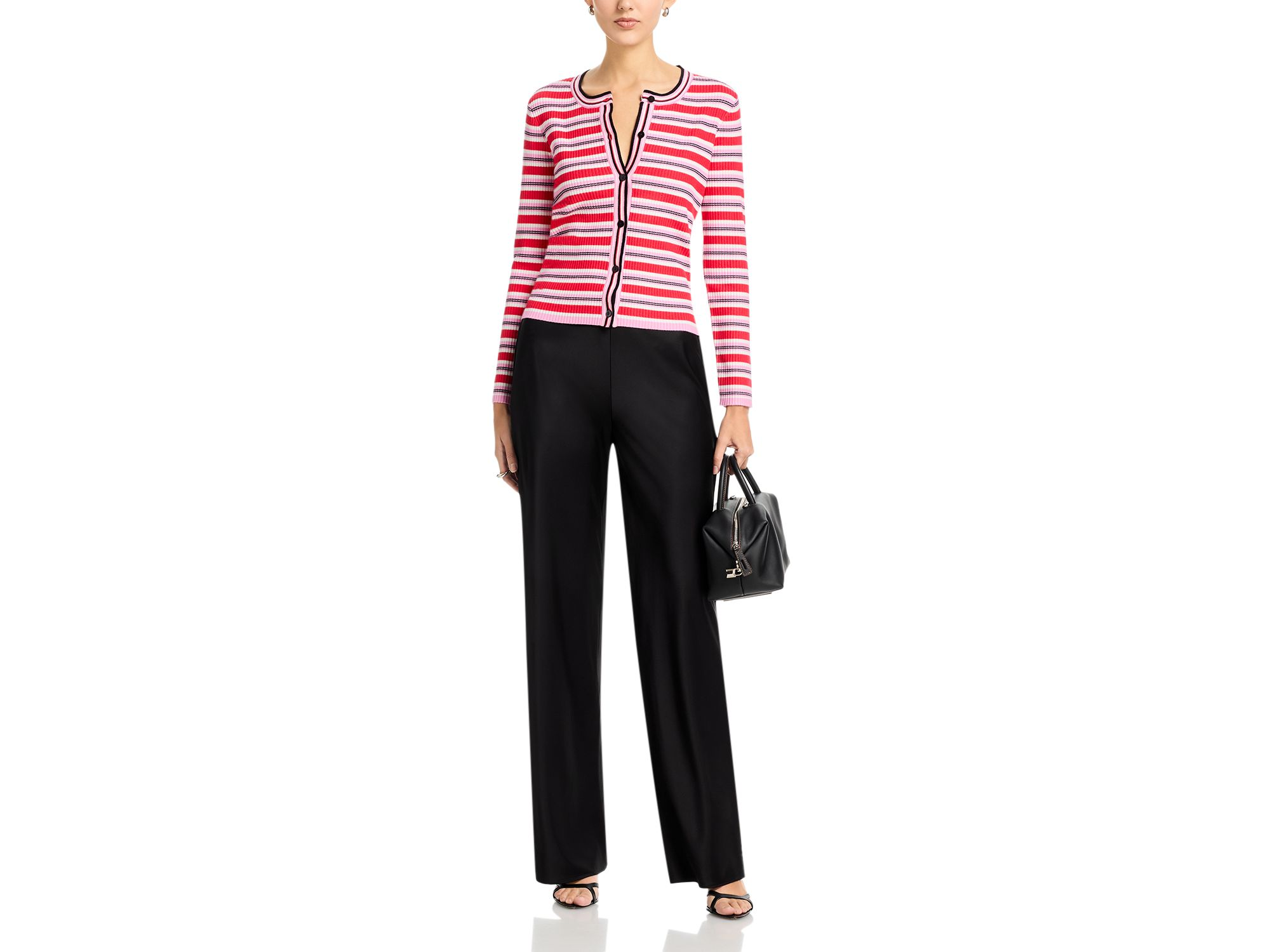Long Sleeve Crewneck Striped Sweater — Image 4