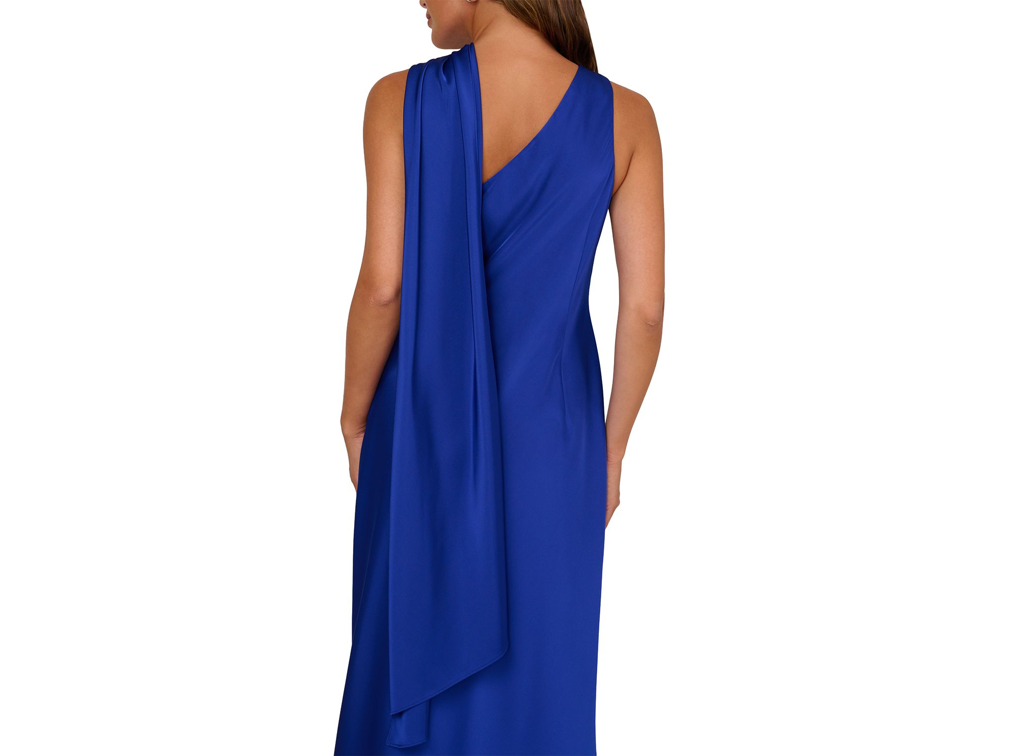 Asymmetrical Satin Dress — Image 3