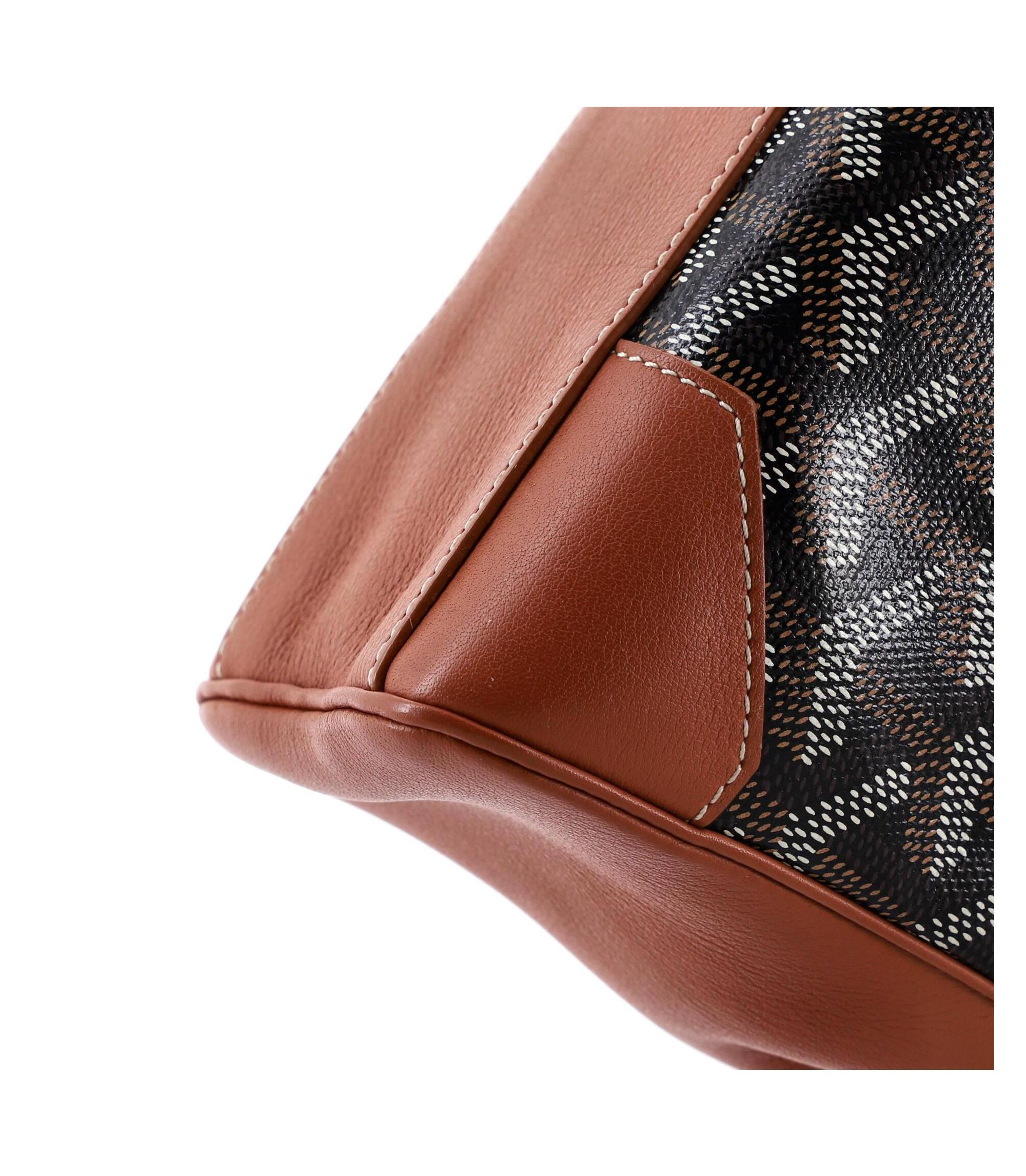 Mini Saigon Top Handle Bag Coated Canvas with Leather — Image 5