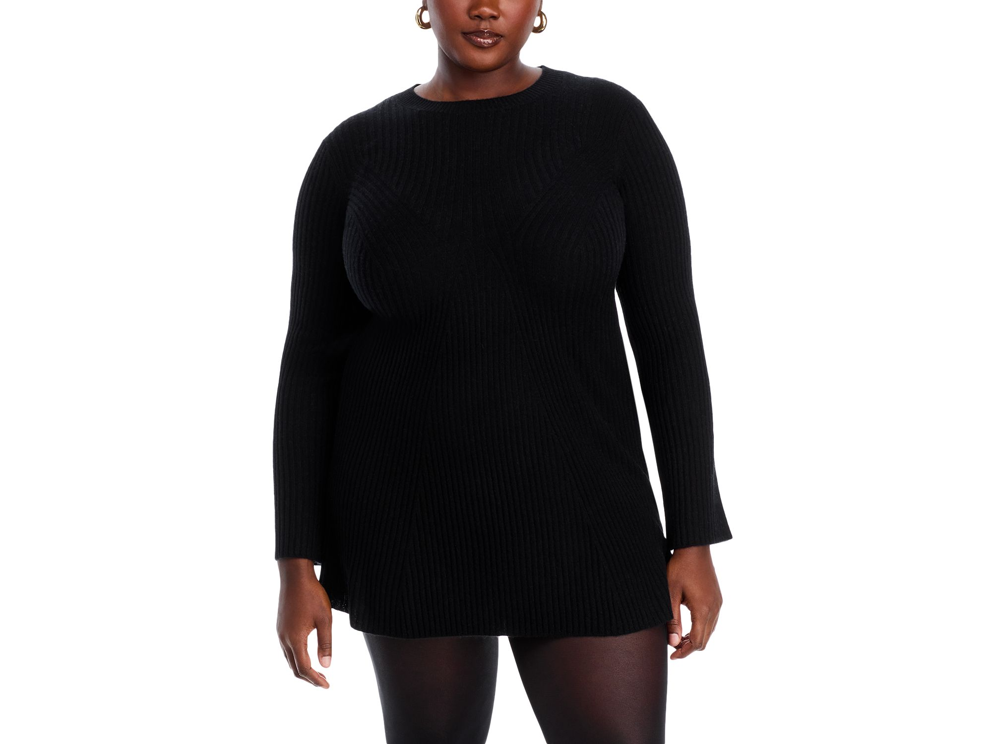 100% Cashmere Contour Ribbed Mini Dress - Exclusive — Image 6