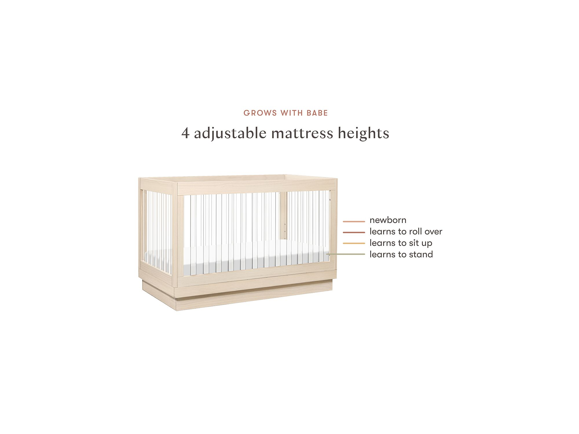 Harlow Acrylic 3-in-1 Convertible Crib — Image 17