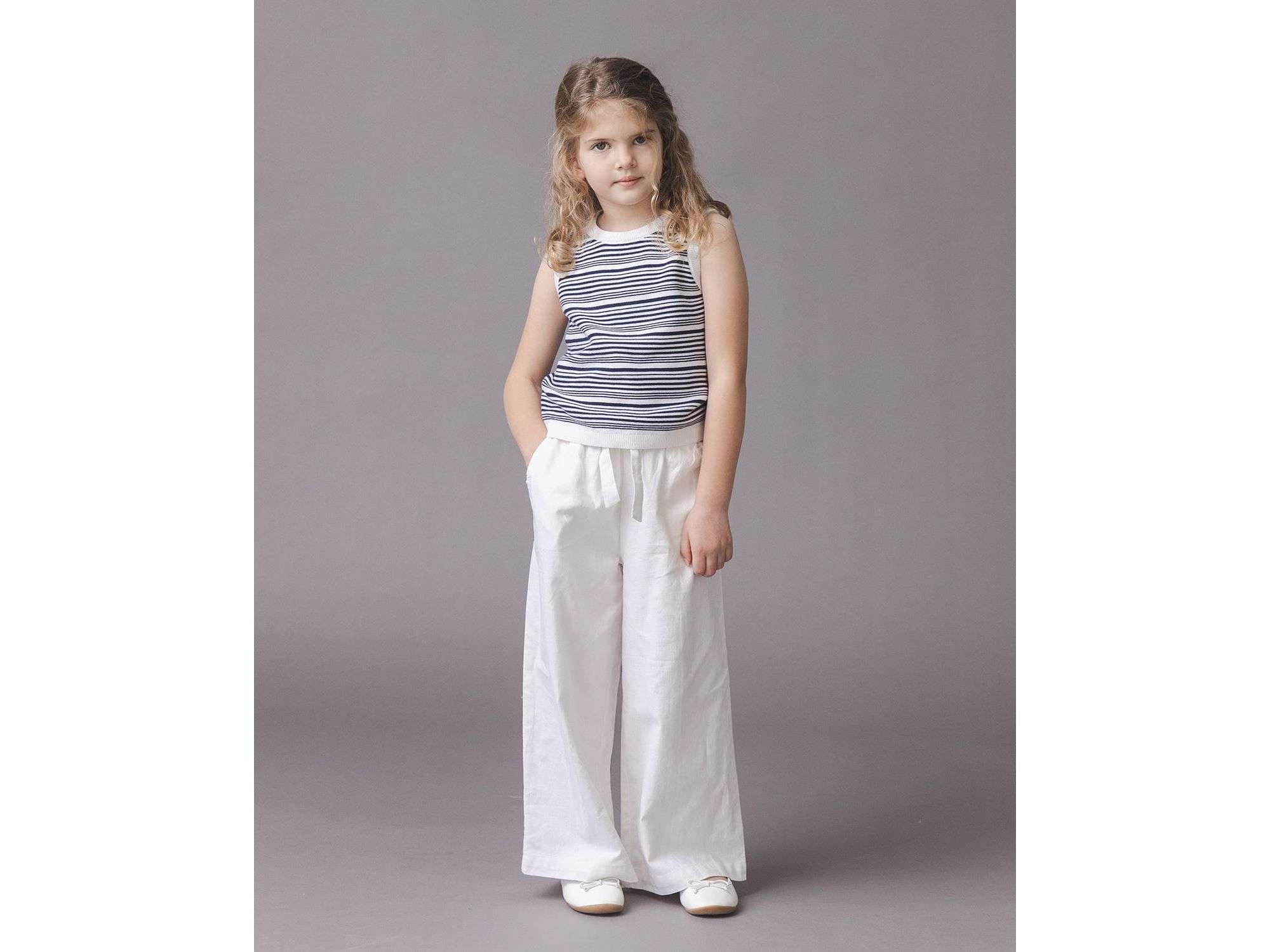 Girls' Linen Paper Bag Tie-Waist Pant - Little Kid, Big Kid — Image 4