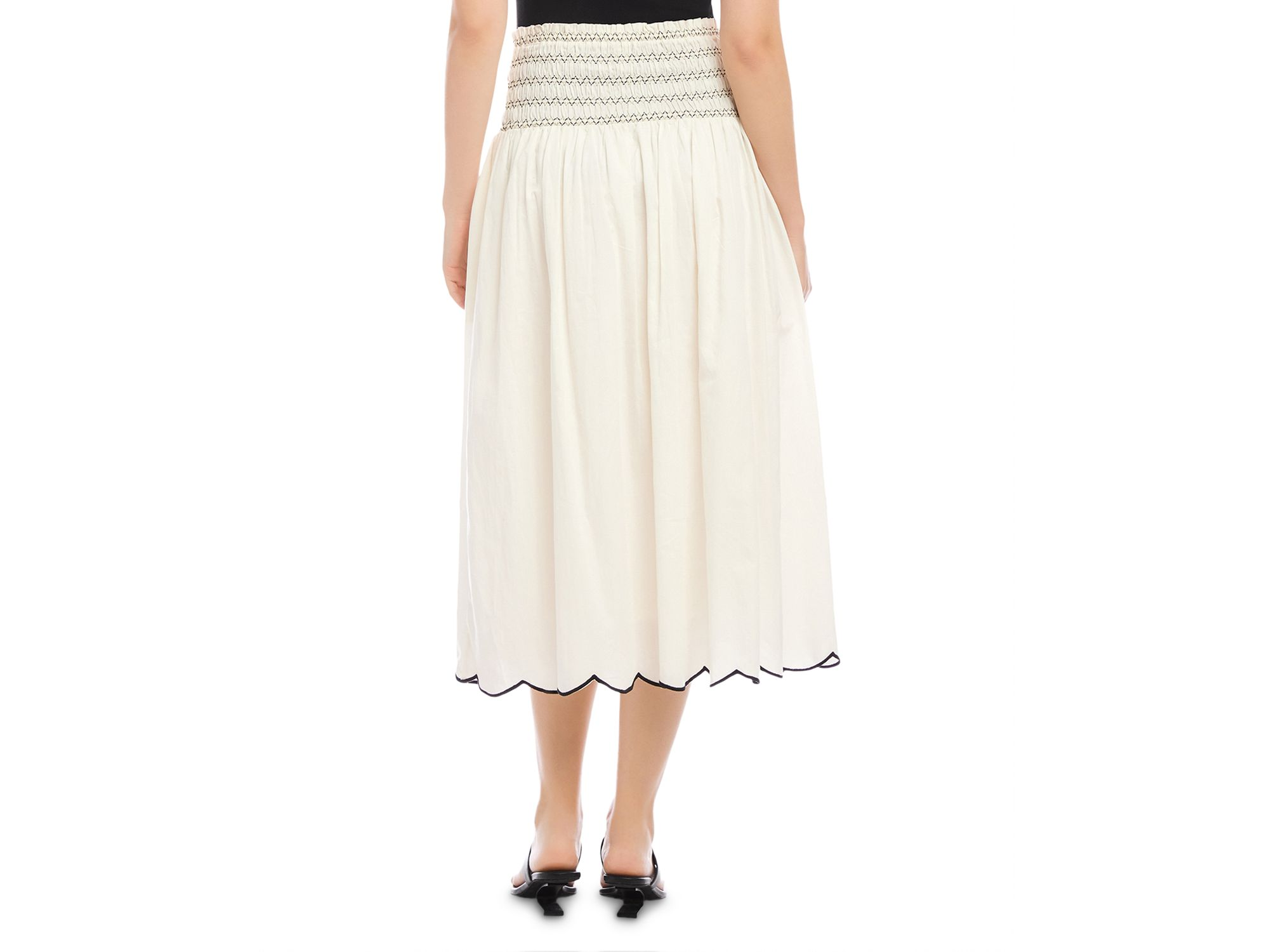 Elsa Smocked Waist Midi Skirt — Image 4