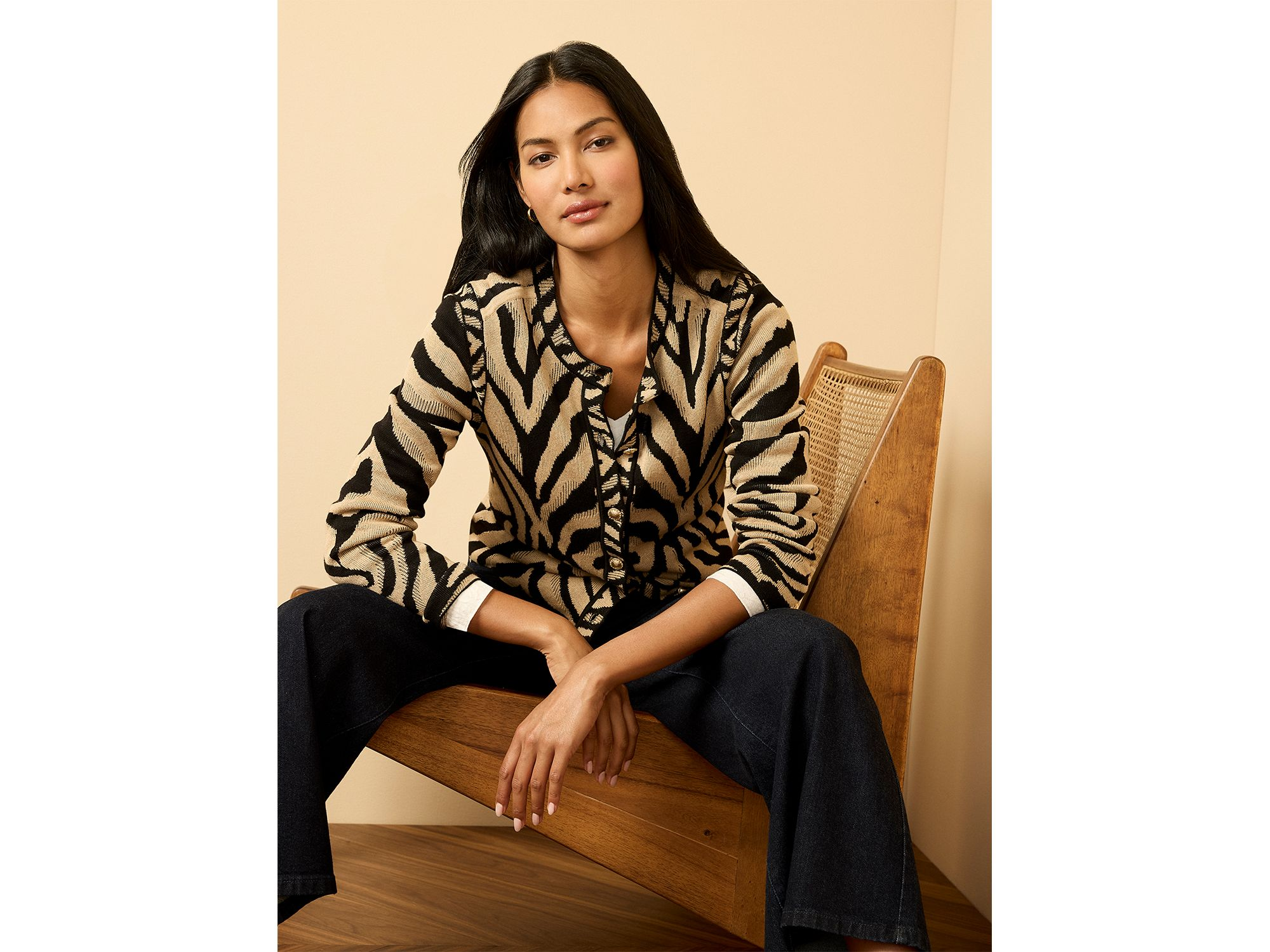 Animal Jacquard Cardigan — Image 5