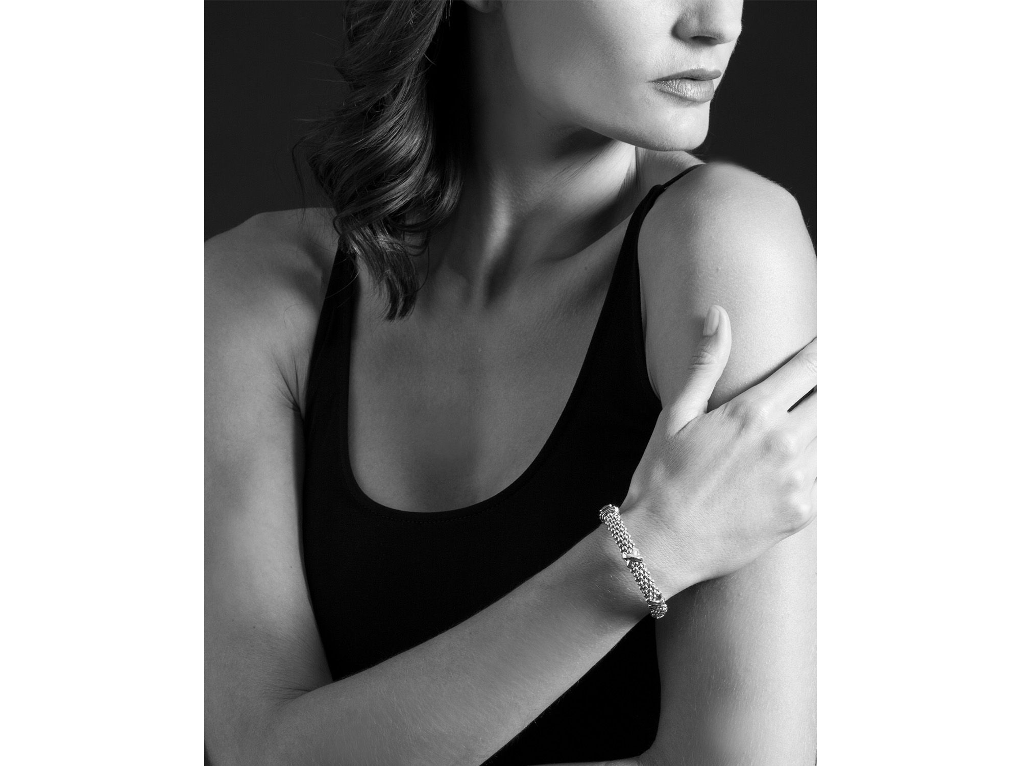 Signature Sterling X Station Caviar Bracelet — Image 3