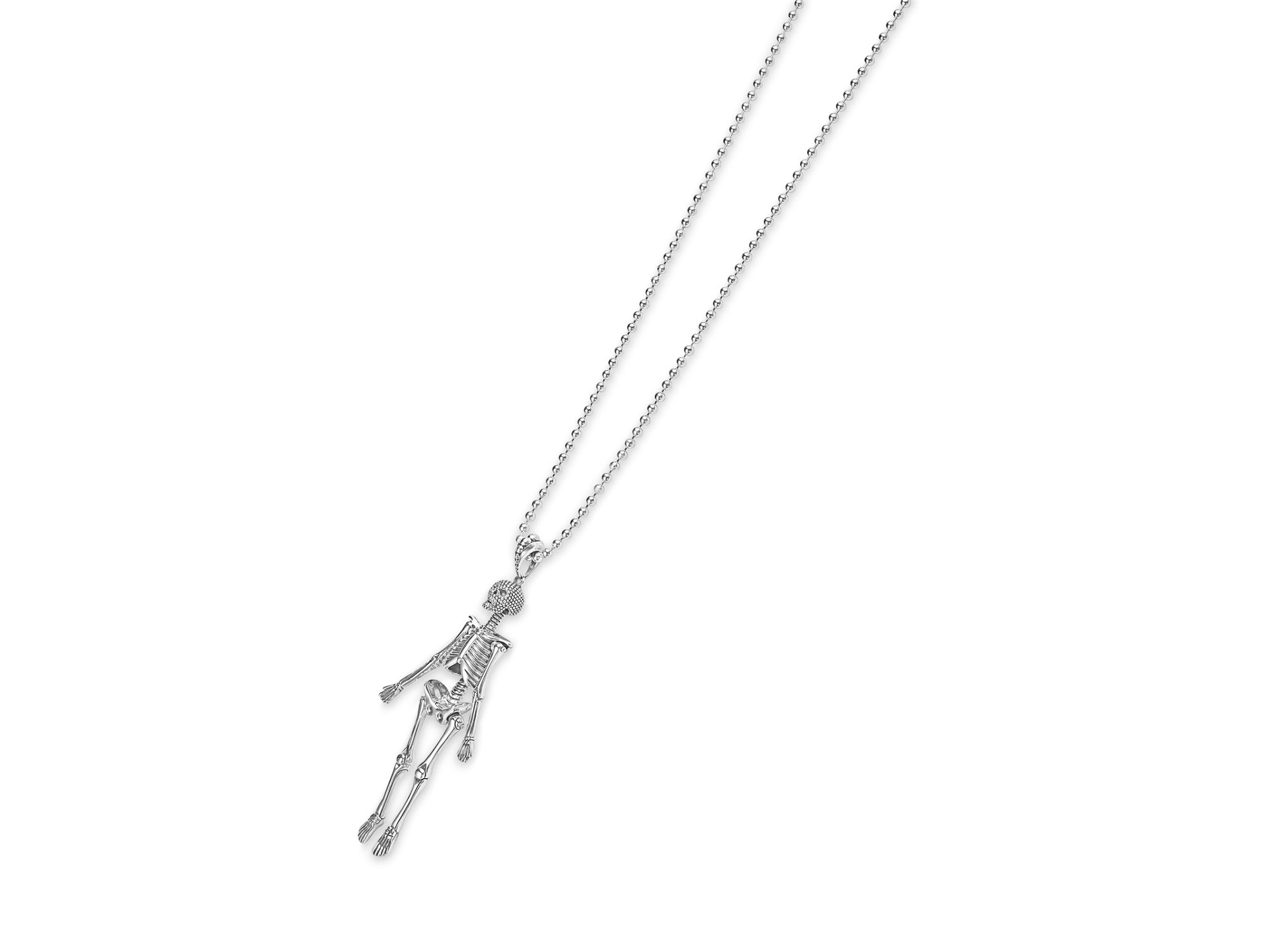 Sterling Rare Wonders Skeleton Pendant Necklace, 22-24" — Image 3