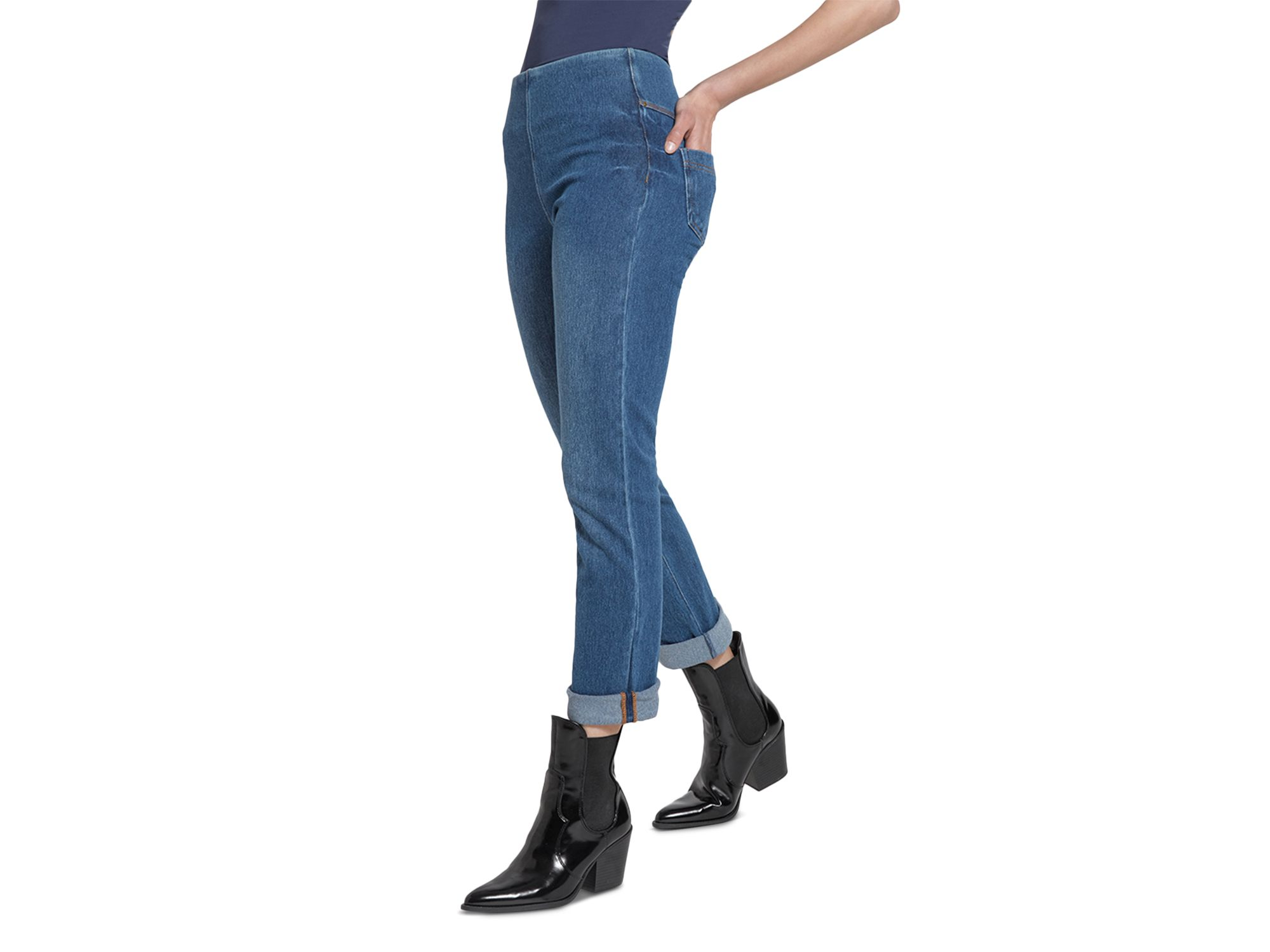 Boyfriend Denim Leggings — Image 5