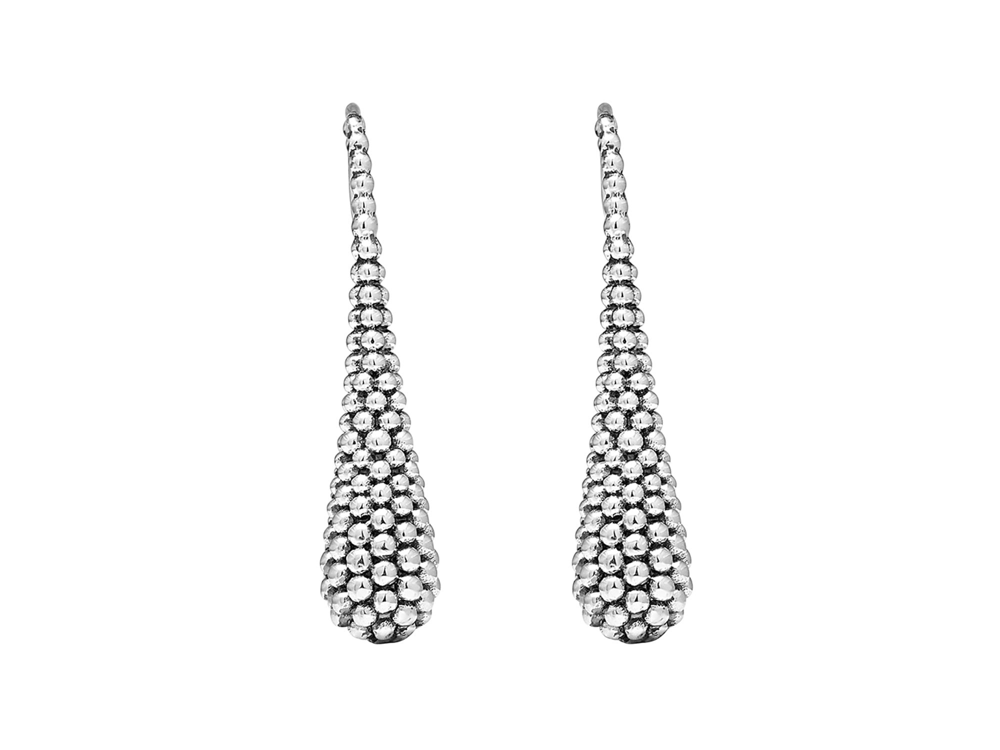 Sterling Caviar Tear Drop Earrrings — Image 4