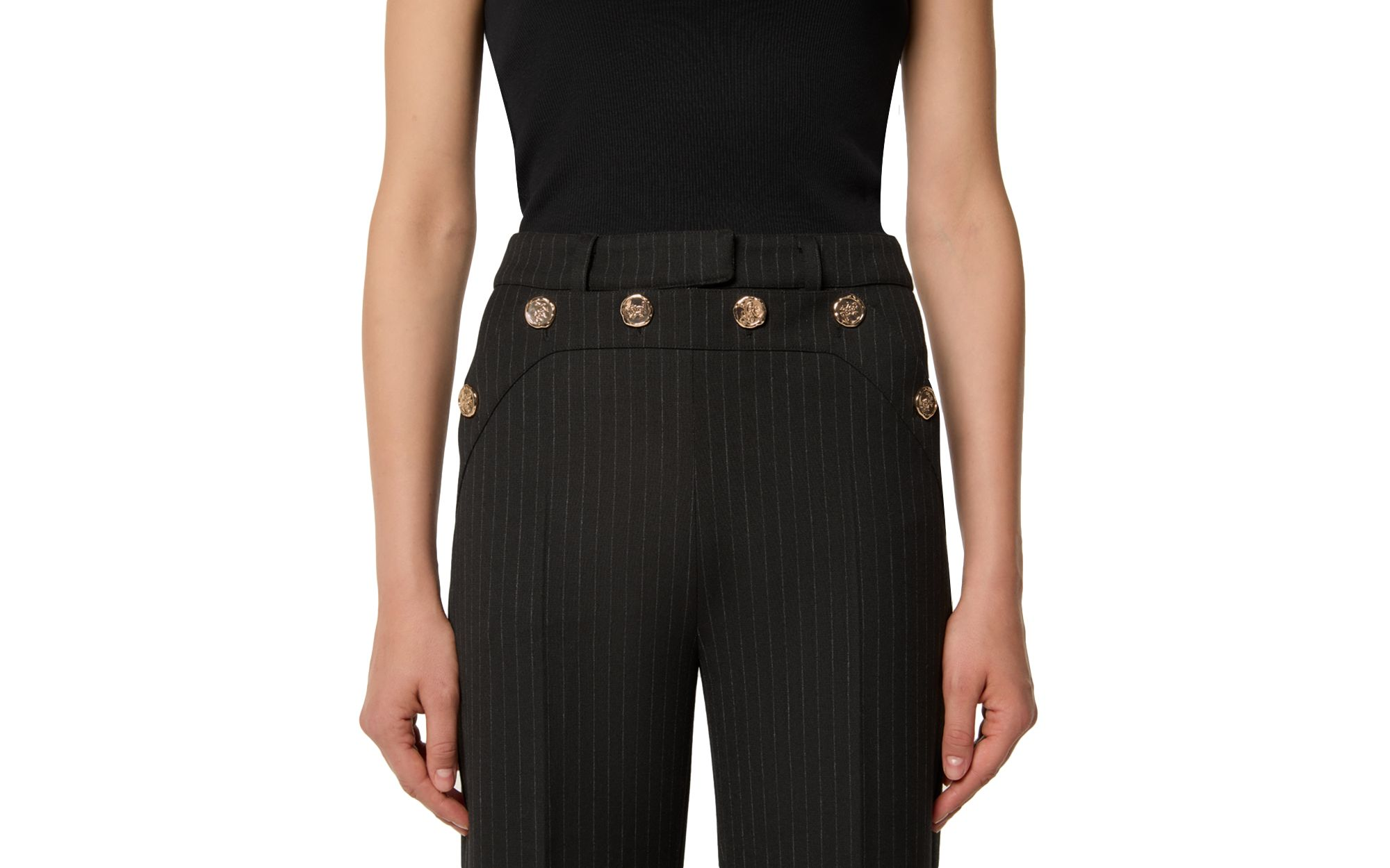 Paxtona Pinstriped Pants — Image 3