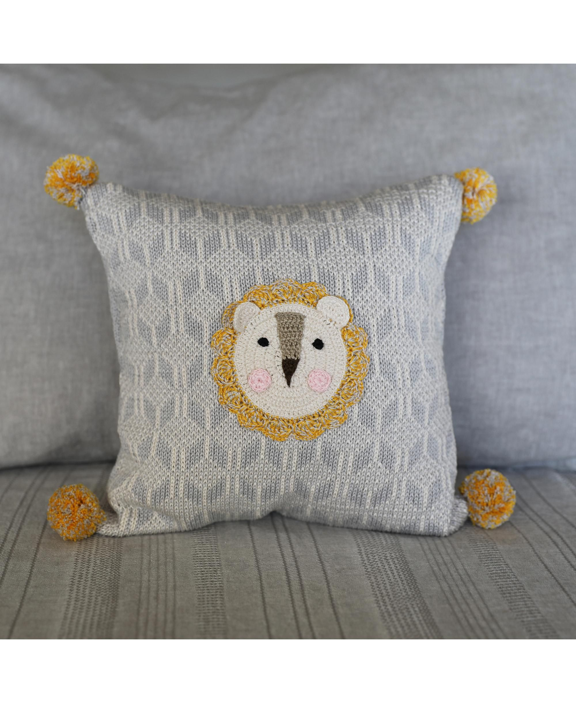 Lion Pillow, 10" x 10" — Image 3