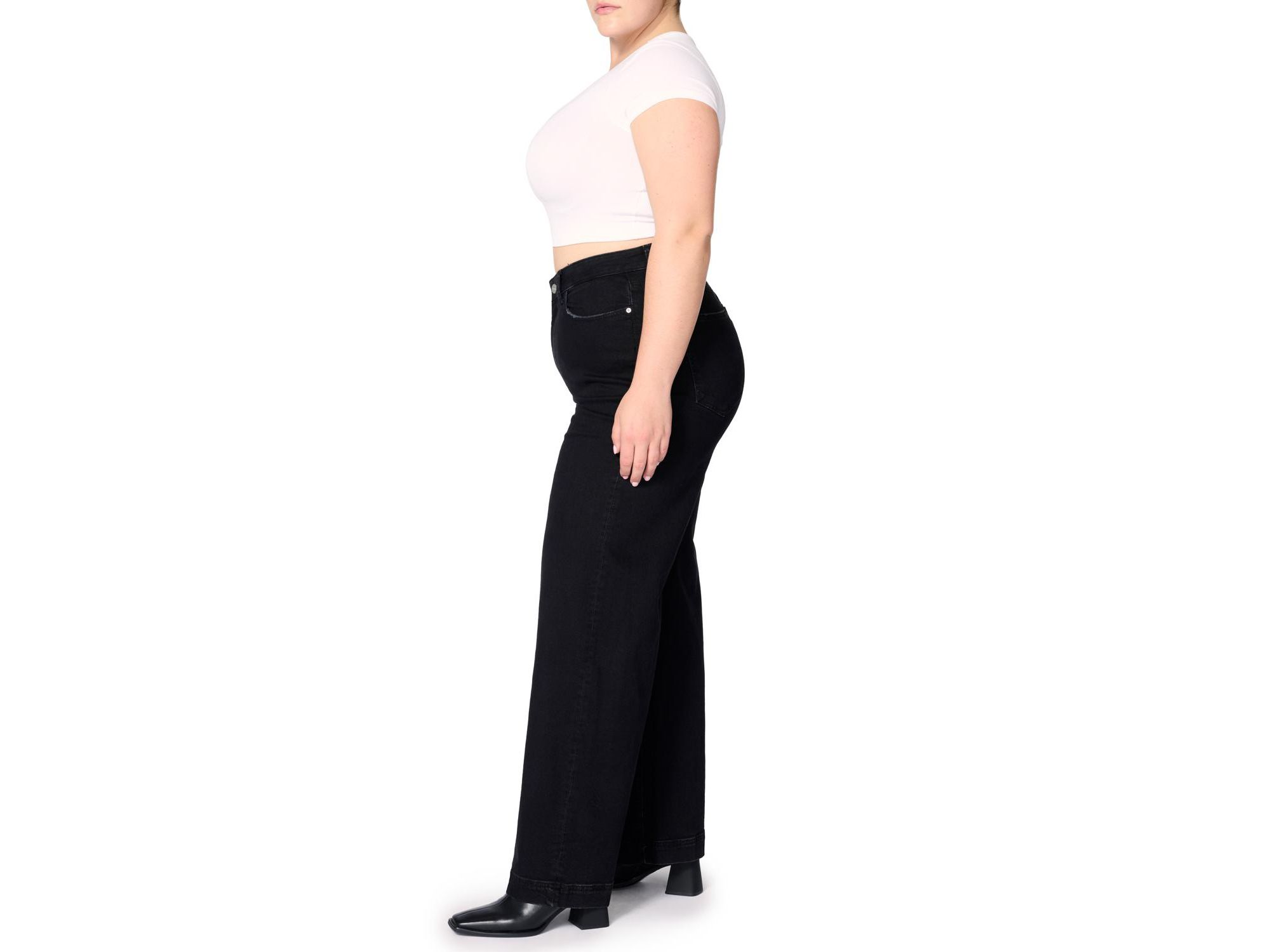 NCE Plus Wide Leg Jean in Inkwell — Image 5