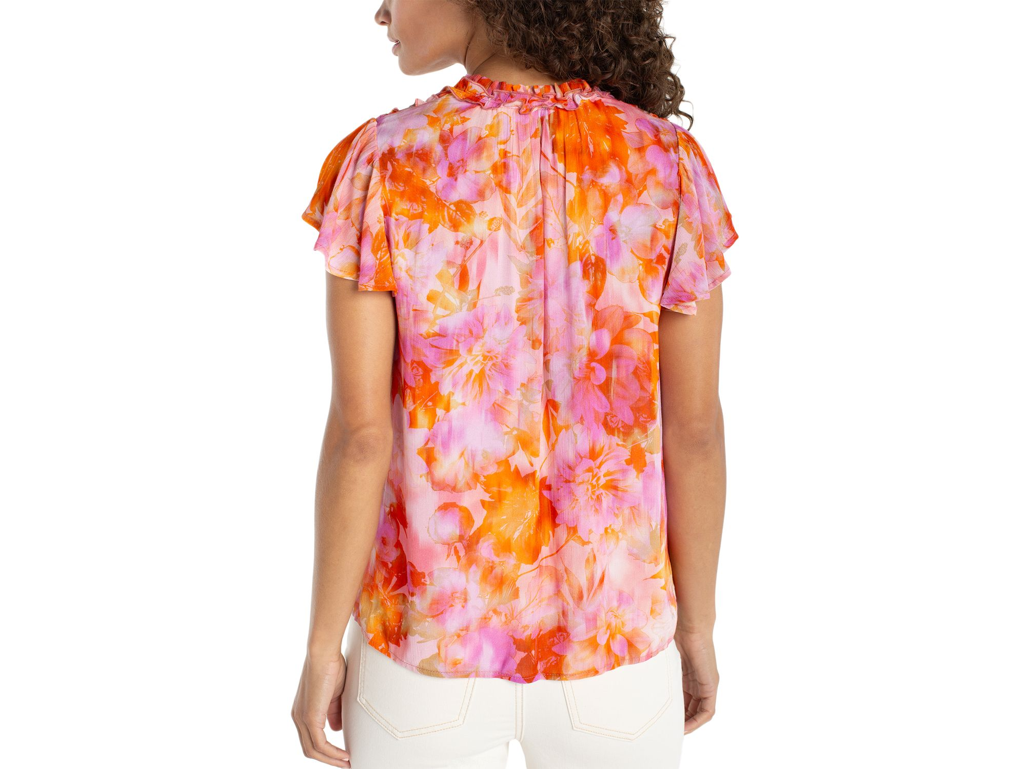 Ruffled Flutter Sleeve Top — Image 4