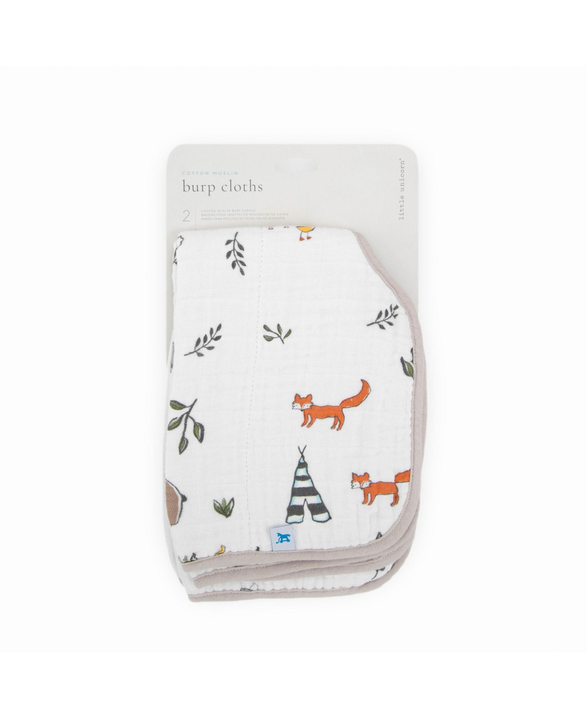 Unisex Cotton Muslin Burp Cloth 2 Pack - Baby — Image 5