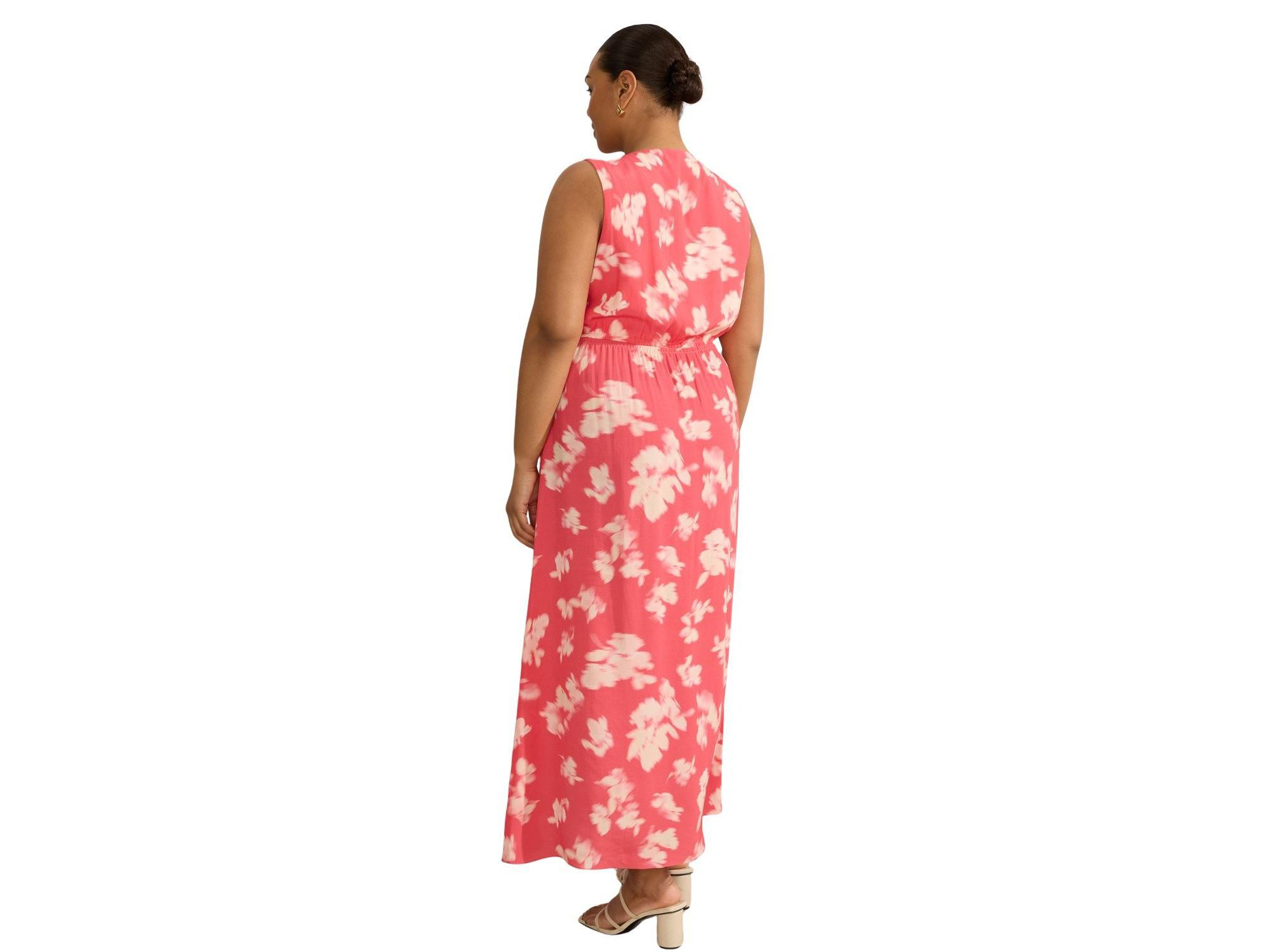 Floral Midi Dress with Neck Scarf — Image 4