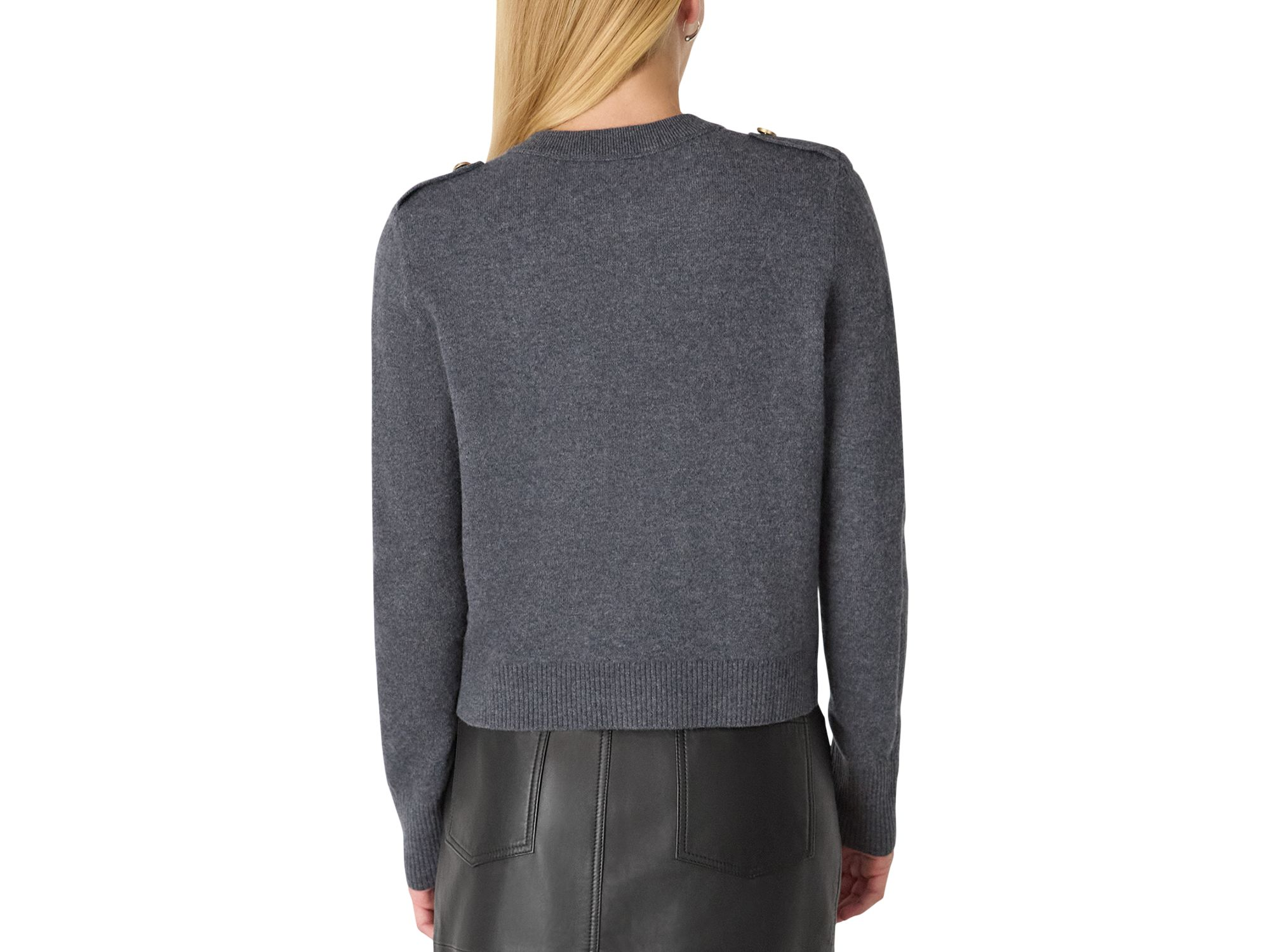 Military Crew Neck Cardigan — Image 4