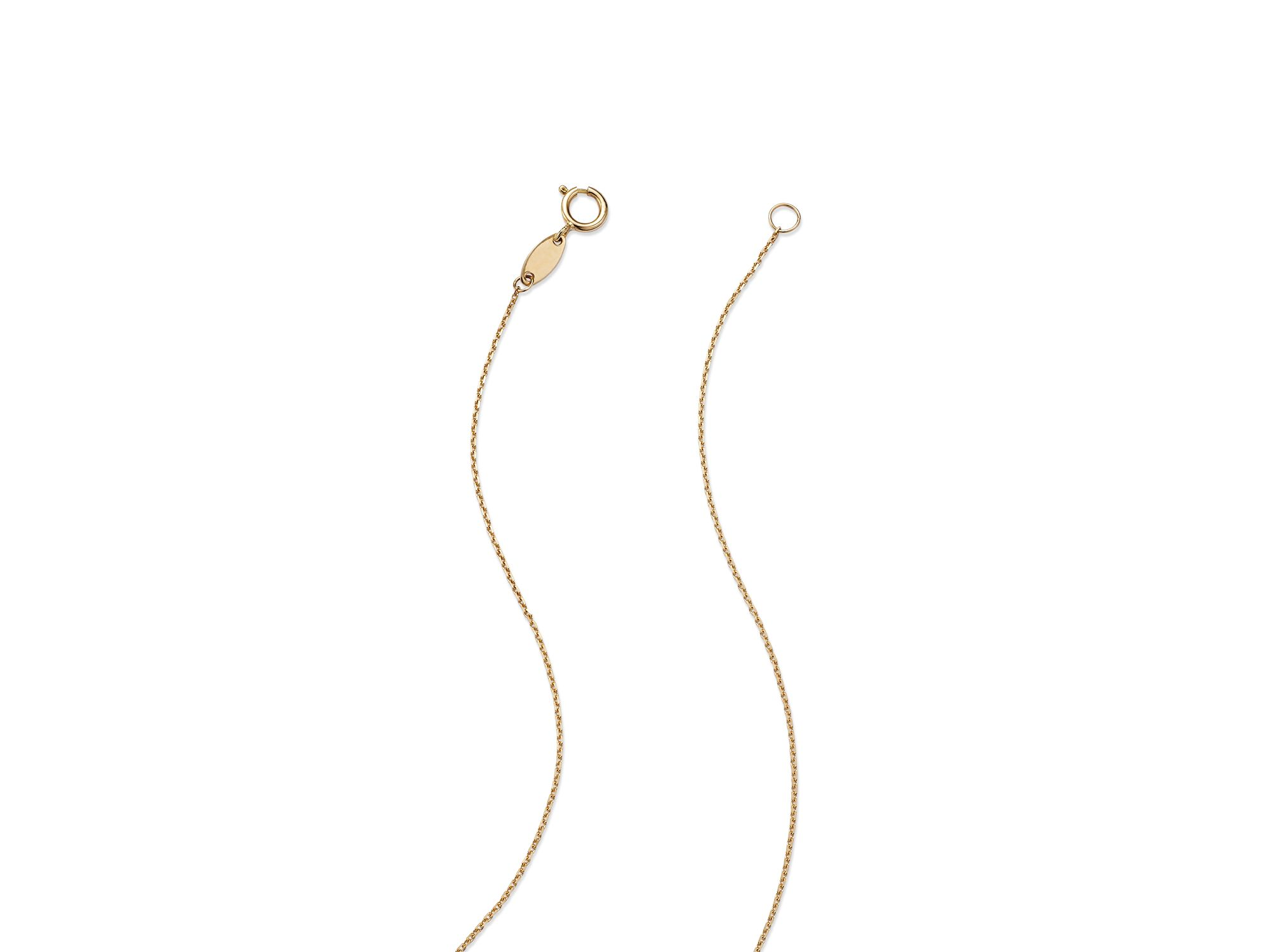 14K Yellow Gold Double Interlocked Circle Chain Necklace, 17" — Image 4