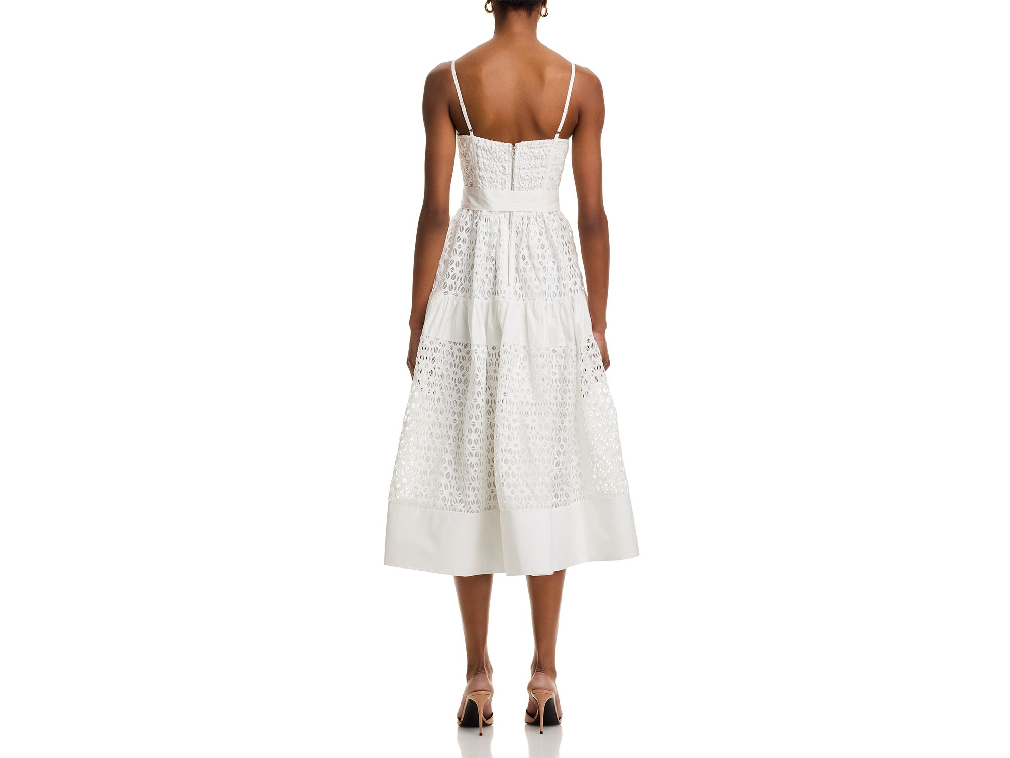 Eyelet Midi Dress - Exclusive — Image 3