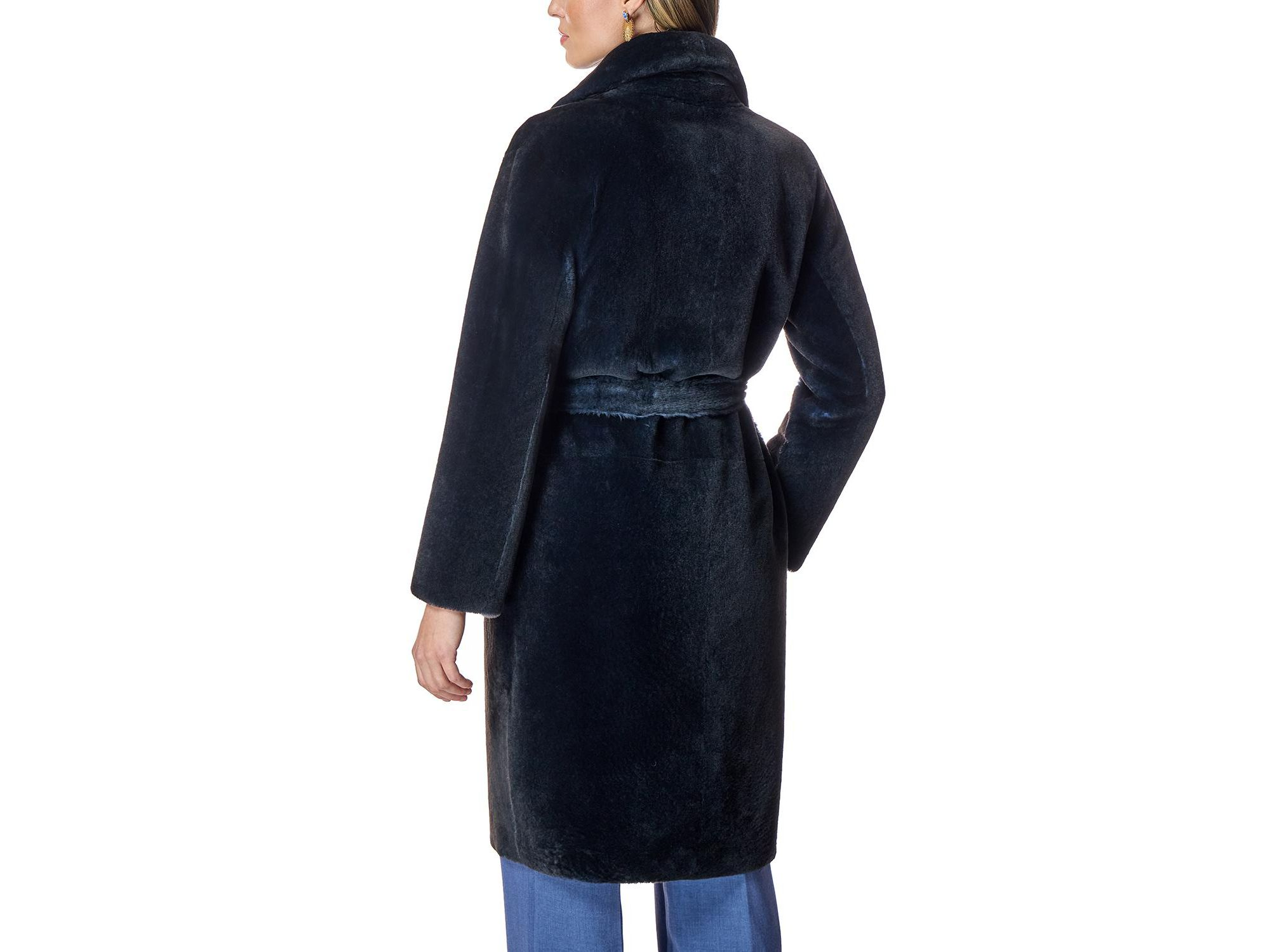 Belted Shearling Coat — Image 4