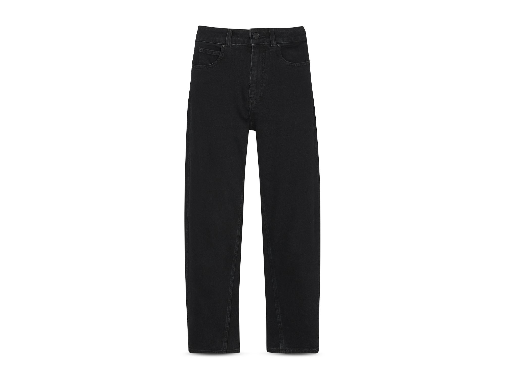 High Waist Barrel Jeans in Black — Image 3